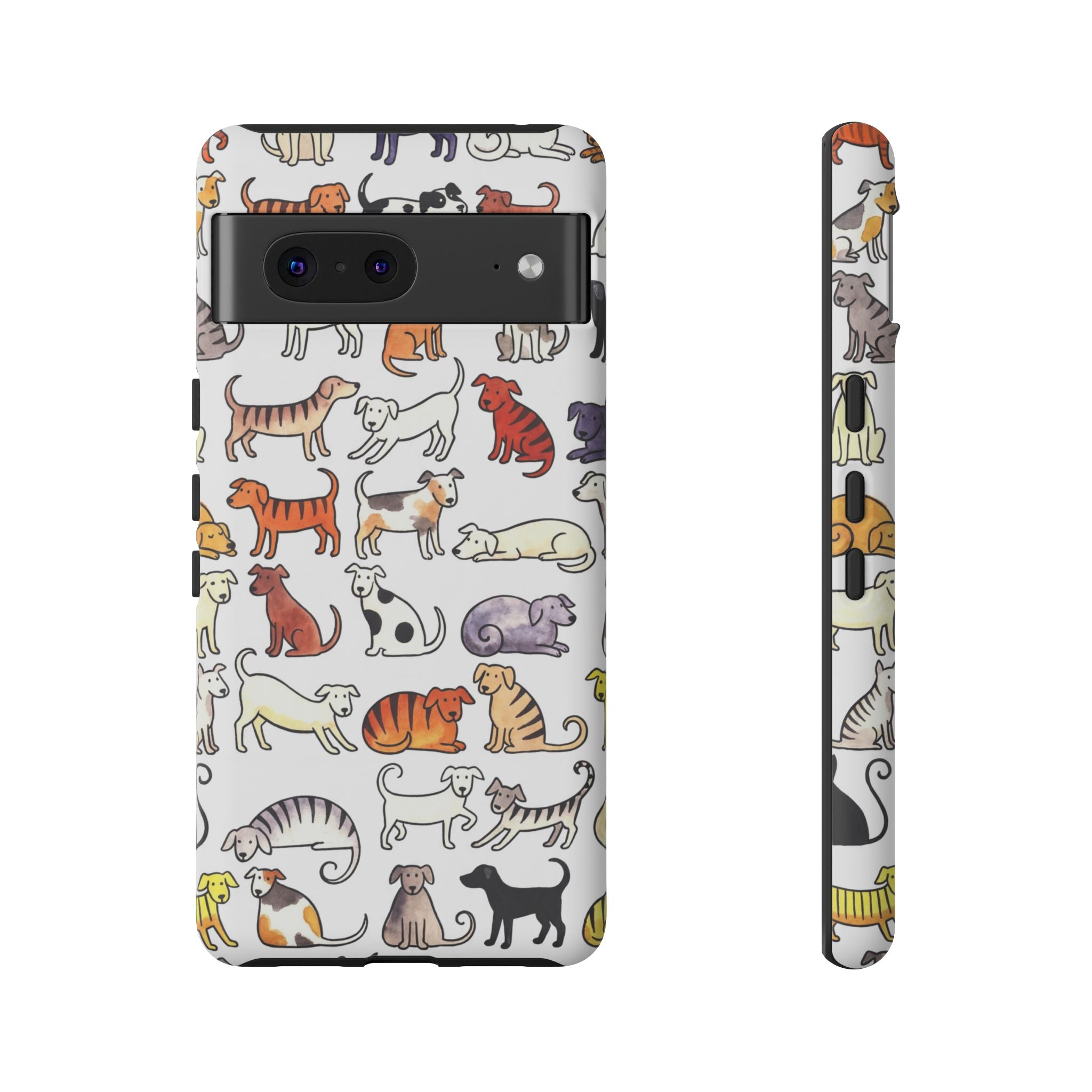 Dog Pattern Google Pixel Case | Cute Colourful Dogs