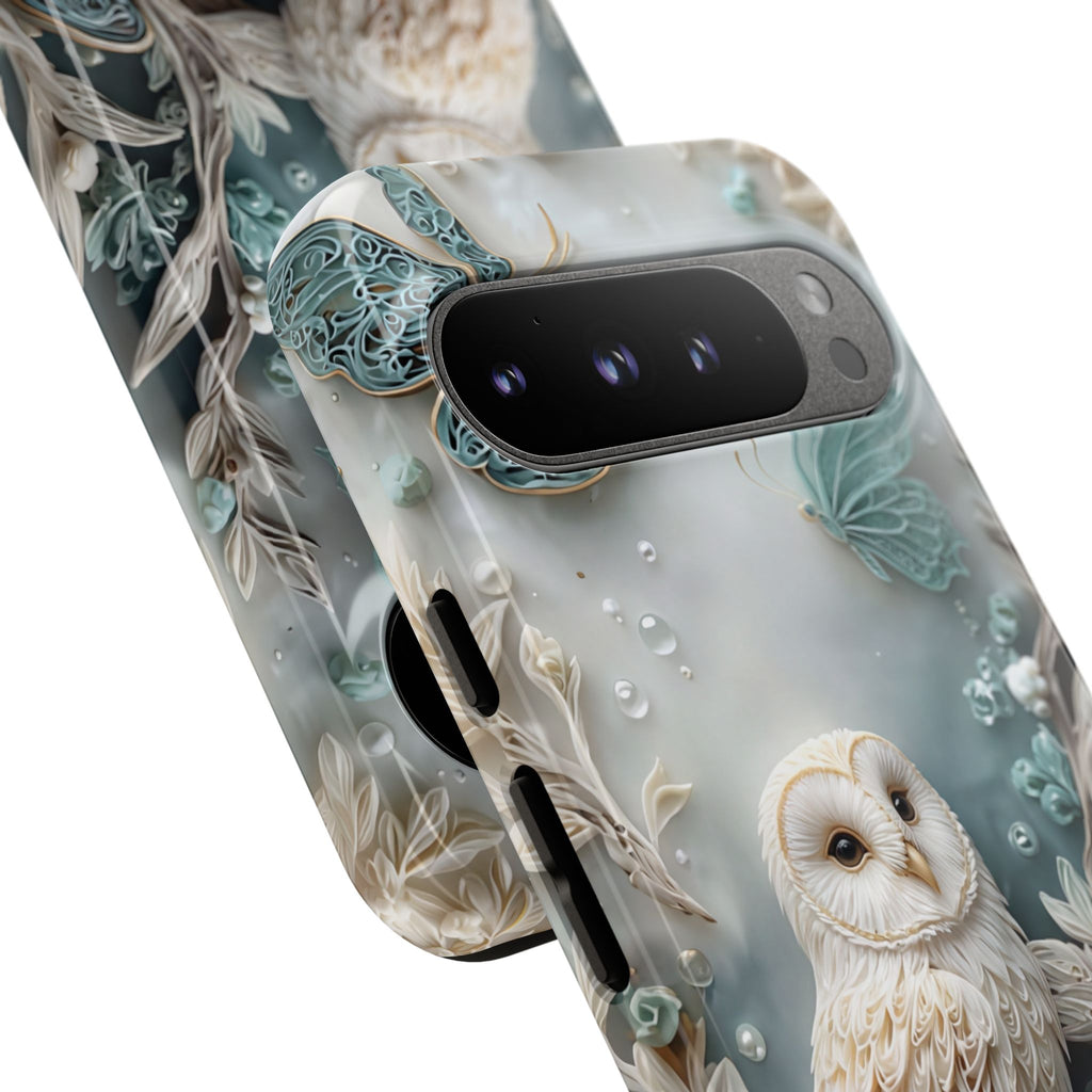Barn Owl & Butterflies Tough Google Pixel Case