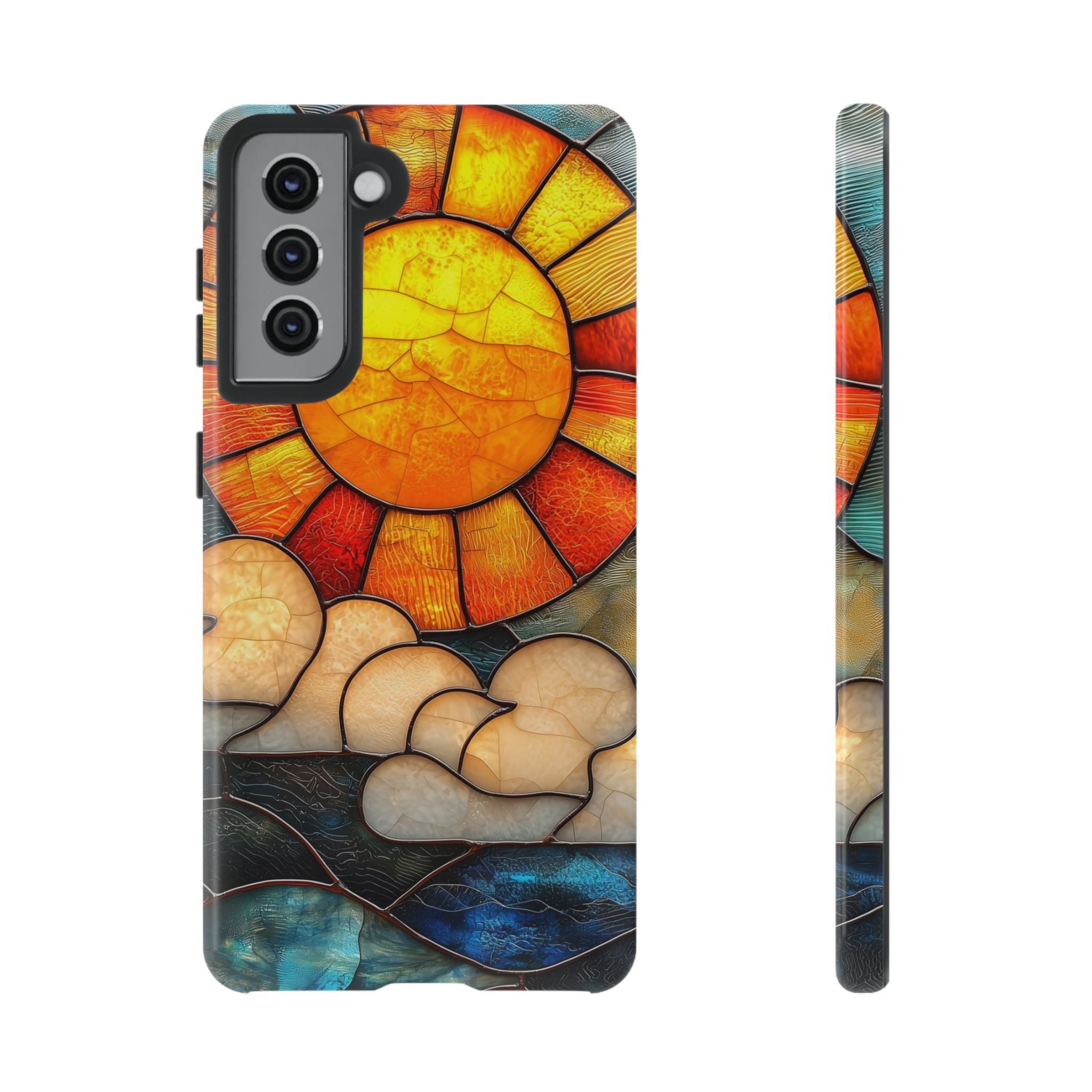 Stained Glass Sun & Clouds Samsung Galaxy Case