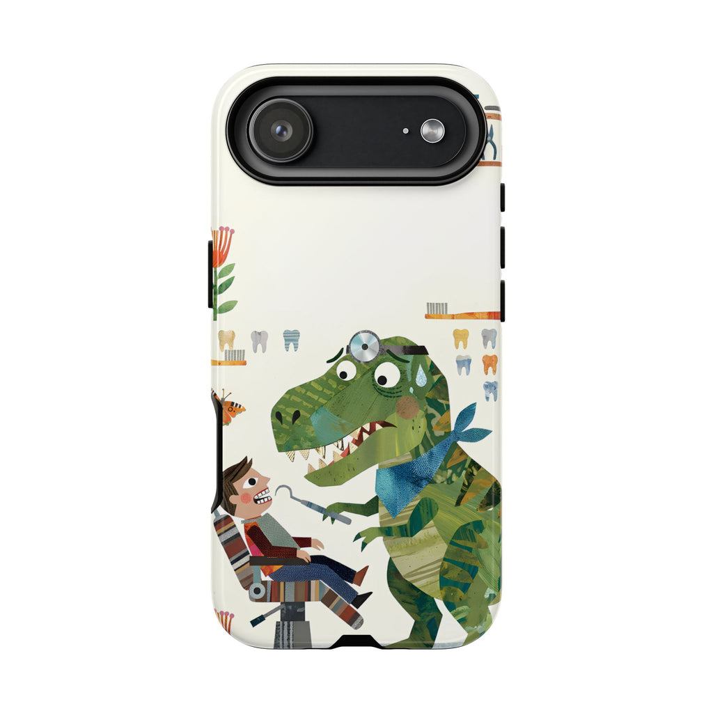 Dinosaur Dentist Tough iPhone Case | Cute Pediatric Dental Cover