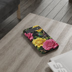 Floral Hummingbird Tough Google Pixel Phone Case | Vibrant Rose & Yellow Garden Protection