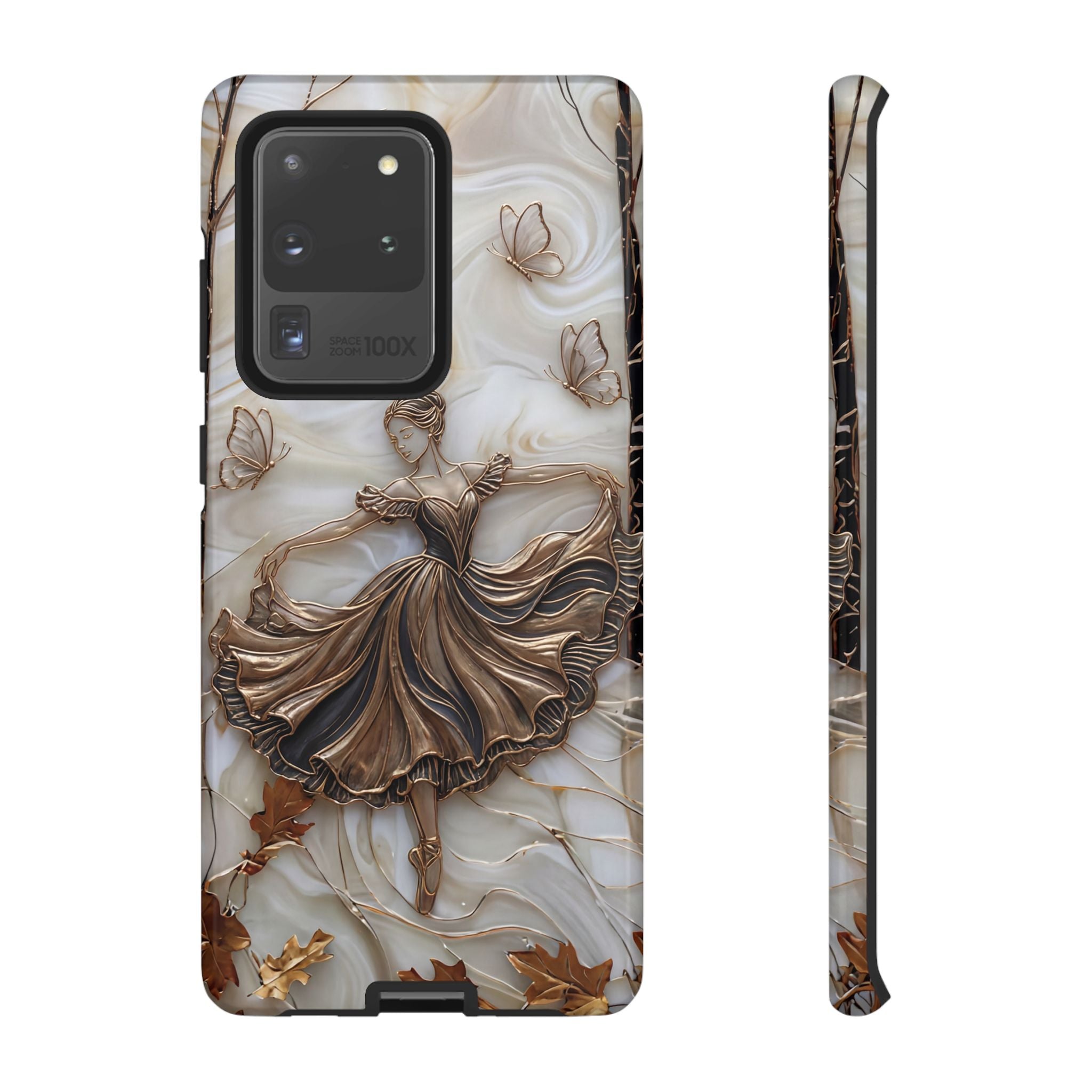 Elegant Bronze Ballerina Dance Design Samsung Galaxy Case