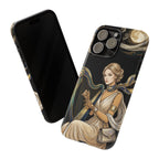 Moonlit Harp iPhone Case | Vintage Goddess Musician Art