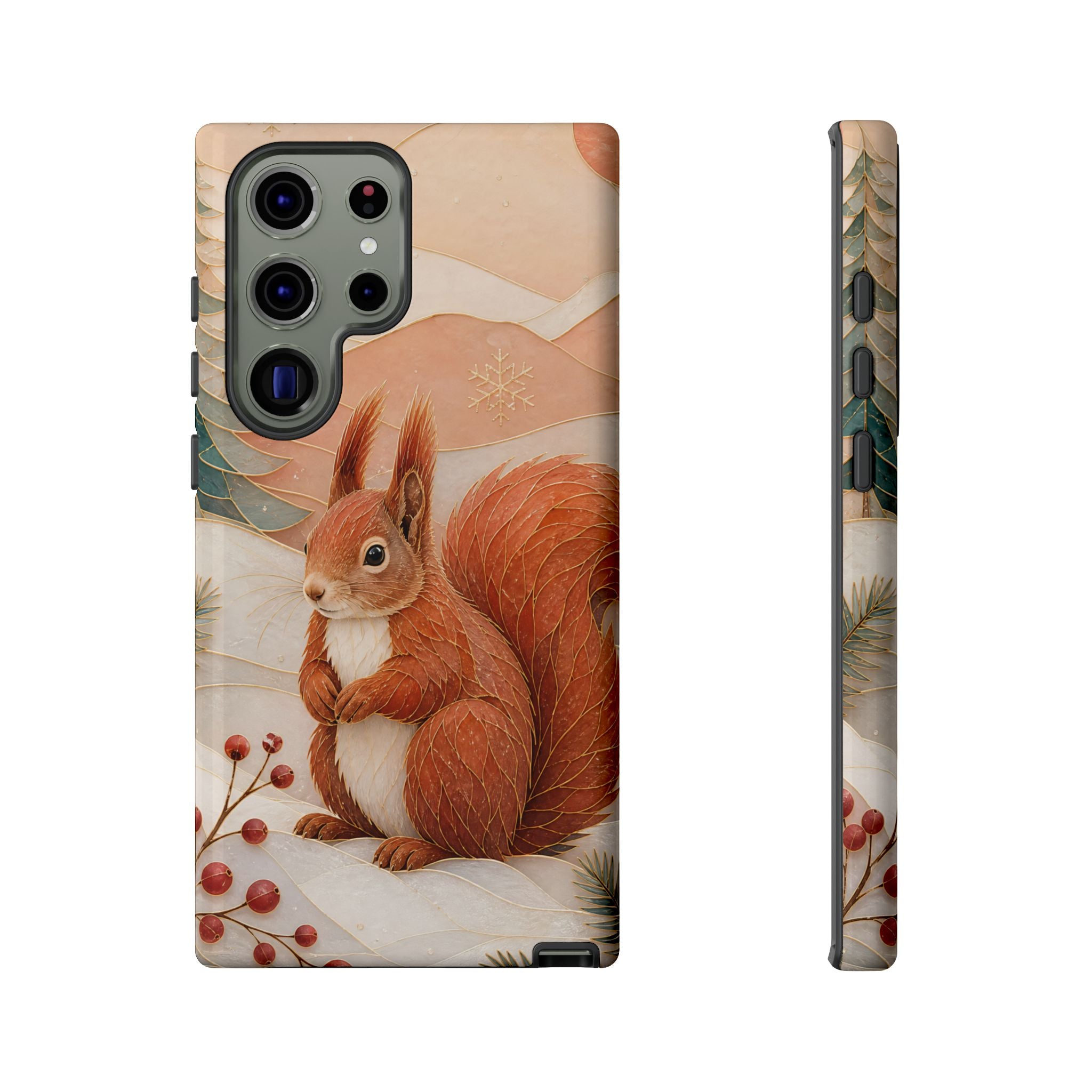 Winter Squirrel Samsung Galaxy Phone Case | Woodland Animal Phone Case