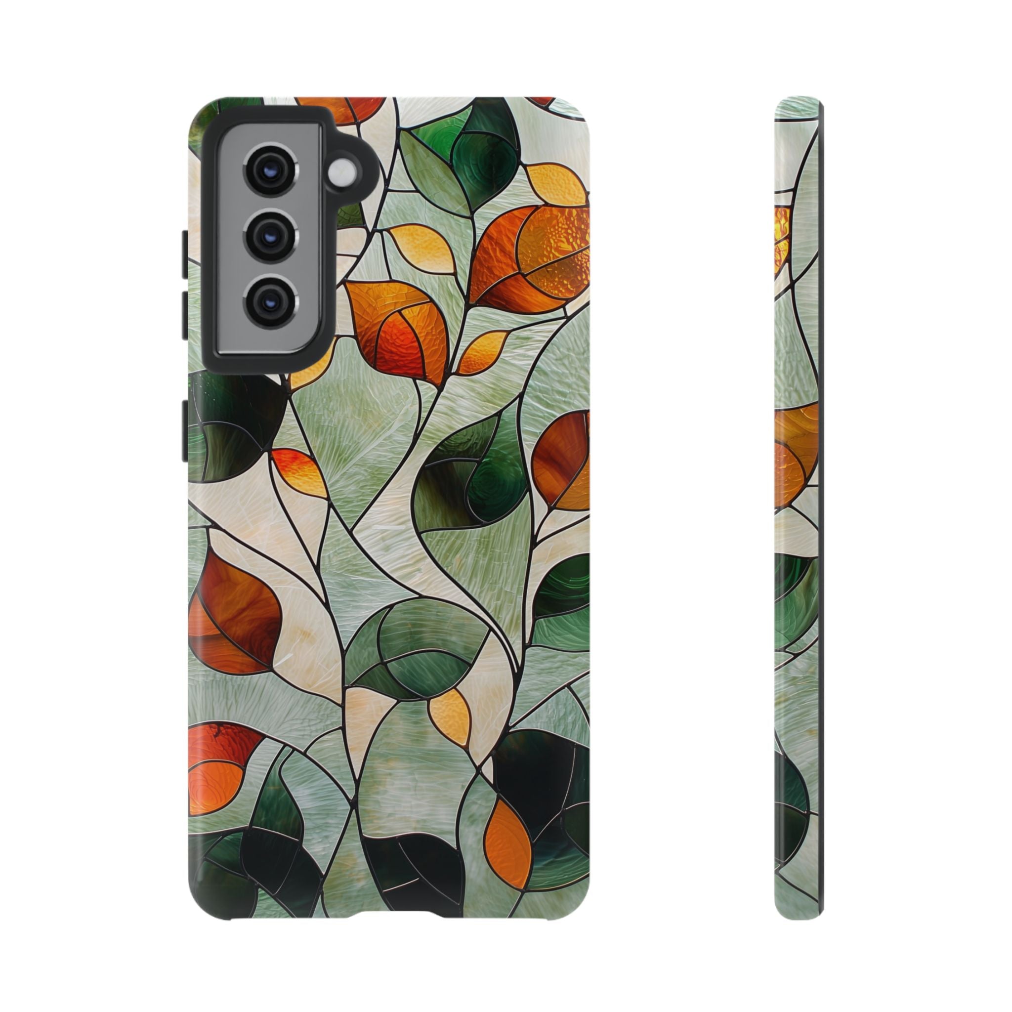 Autumn Stained Glass Leaf Samsung Galaxy Case