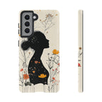 Floral Silhouette Samsung Galaxy Case | Botanical Woman