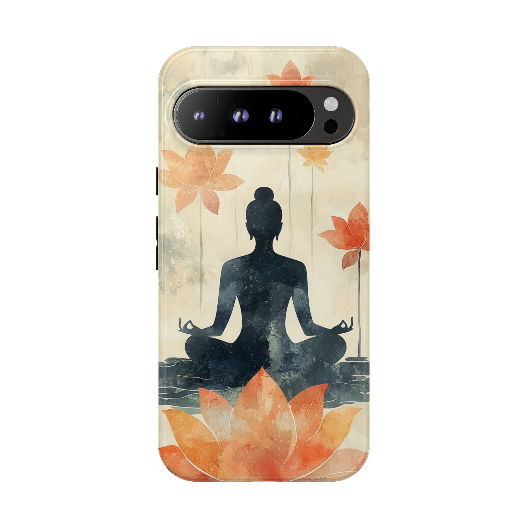 Yoga Lotus Google Pixel Case | Meditative Silhouette
