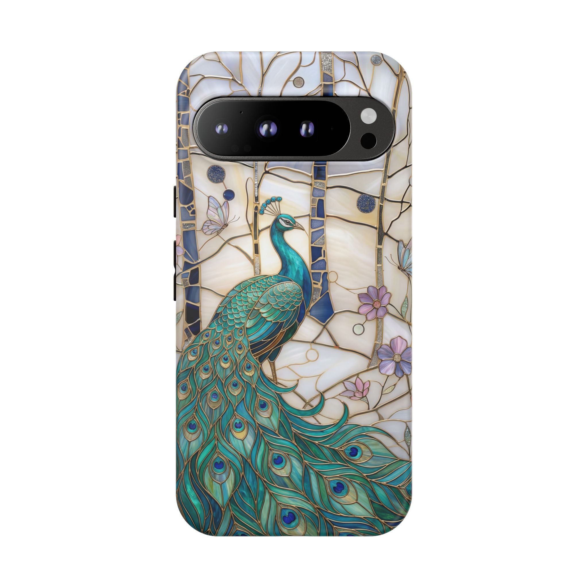 Peacock Stained Glass Google Pixel Case