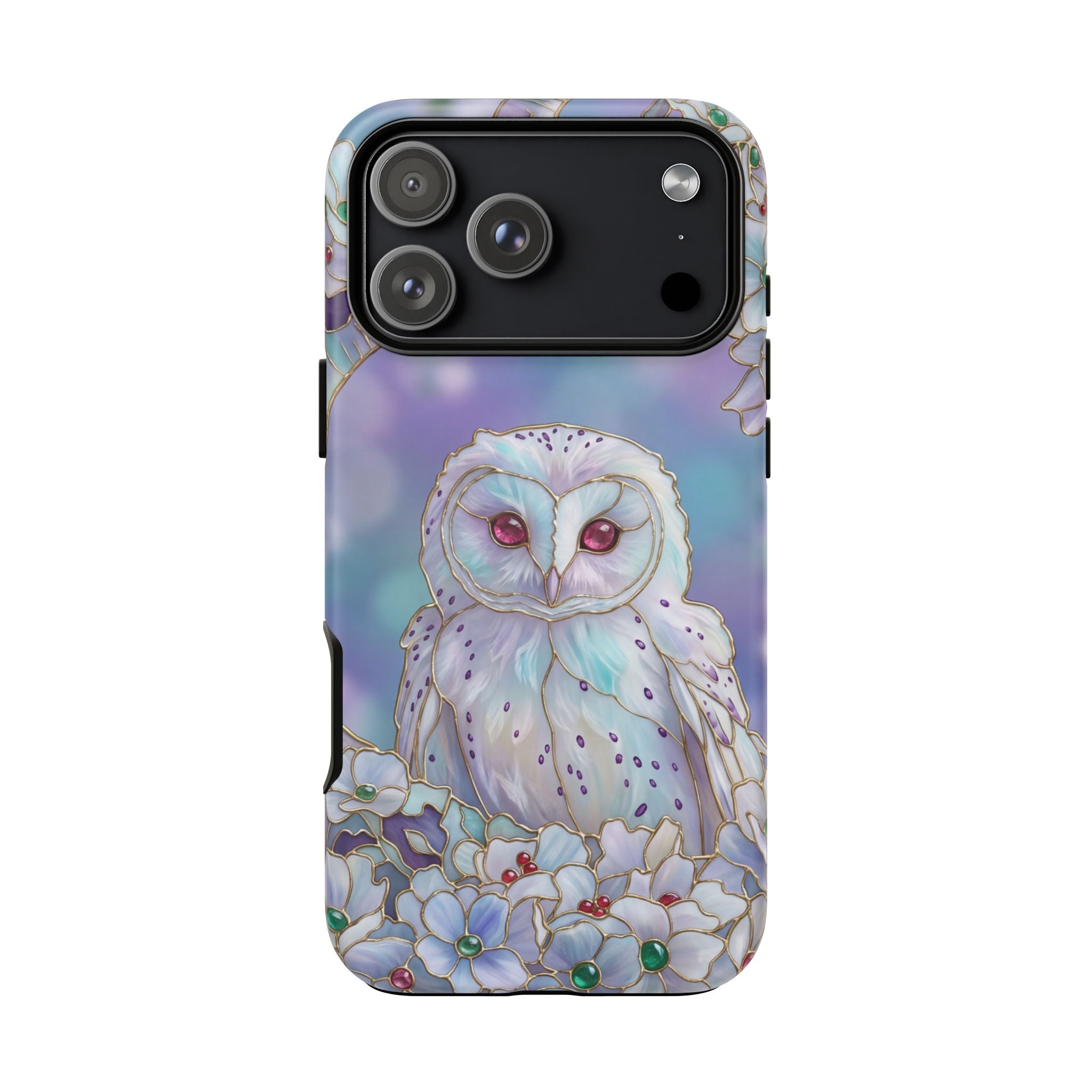 Mystic Owl Floral iPhone Case | Pastel Night Garden Protective Cover