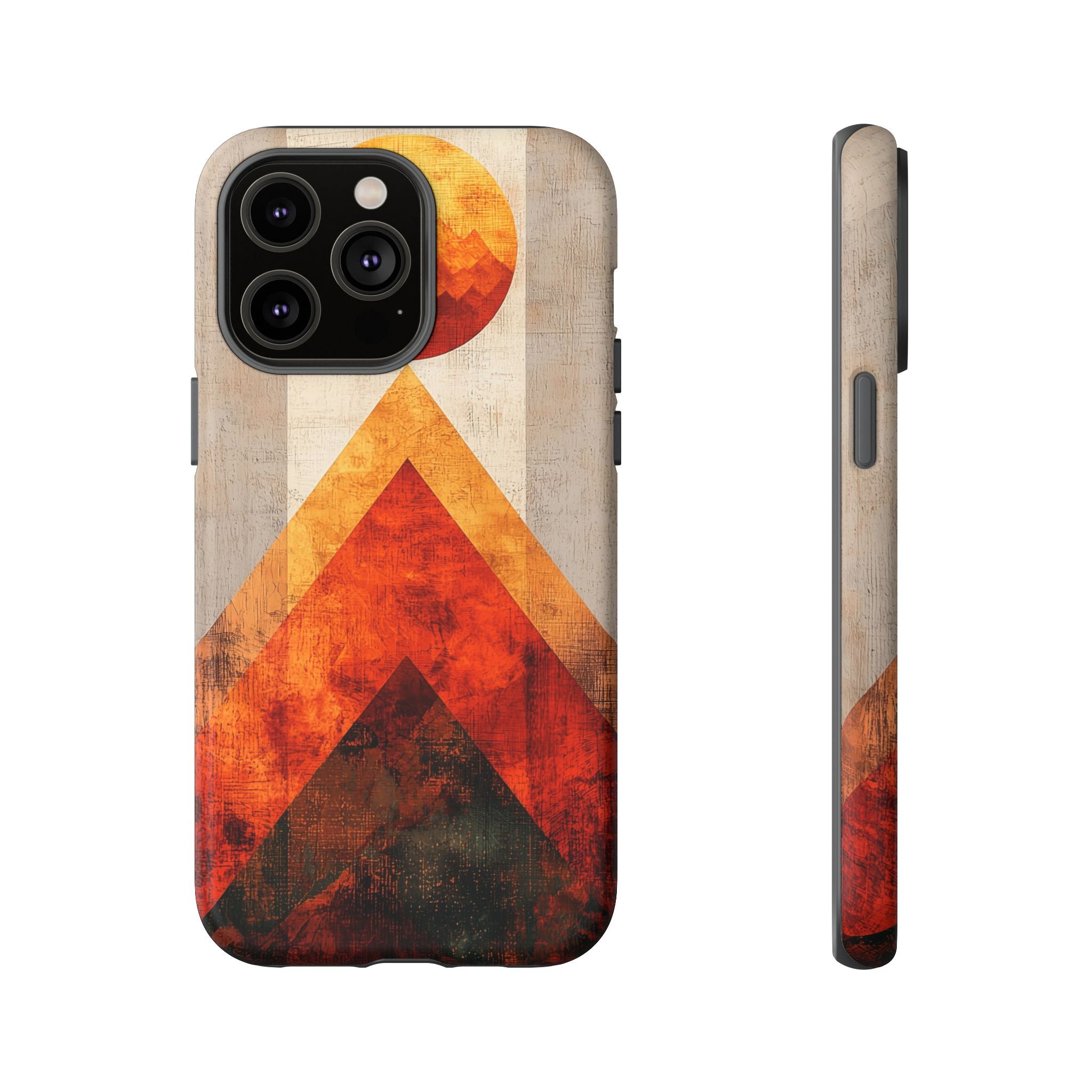 Retro Geometric Sunset iPhone Case