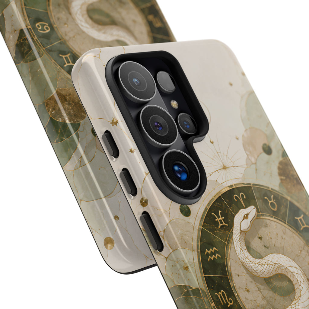 White Snake Samsung Galaxy Phone Case | Celestial Zodiac Phone Case
