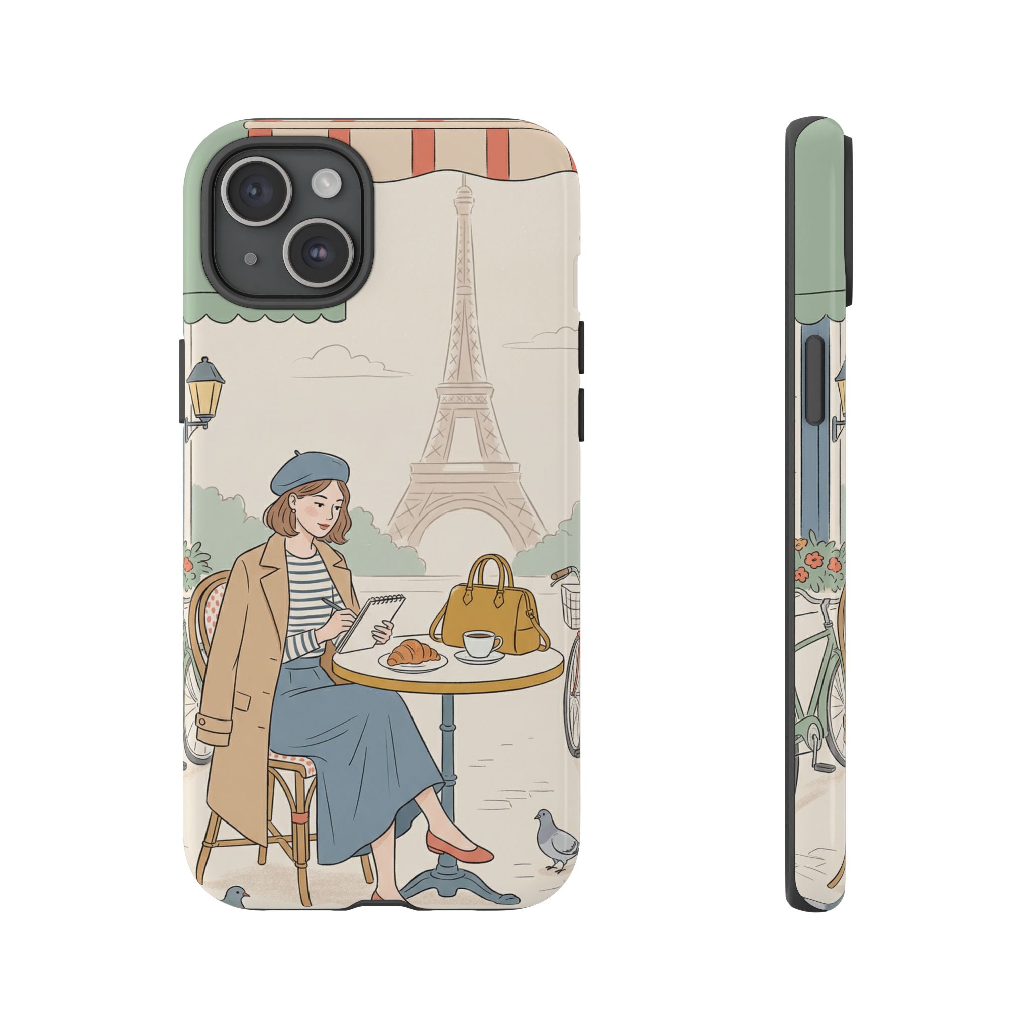 Paris Cafe iPhone Case | Cute Vintage Eiffel Tower Travel
