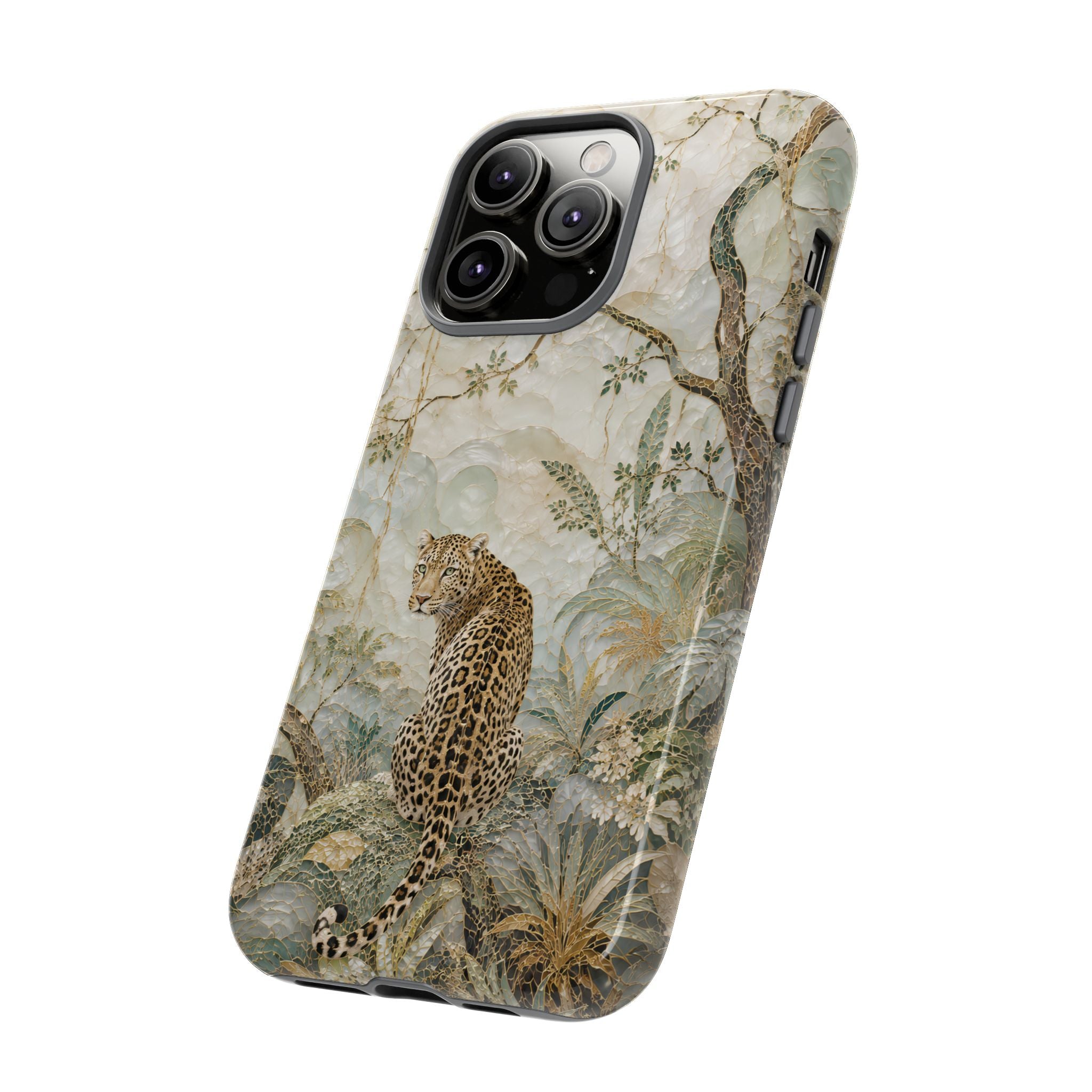 Leopard Floral iPhone Case | Vintage Botanical Phone Case