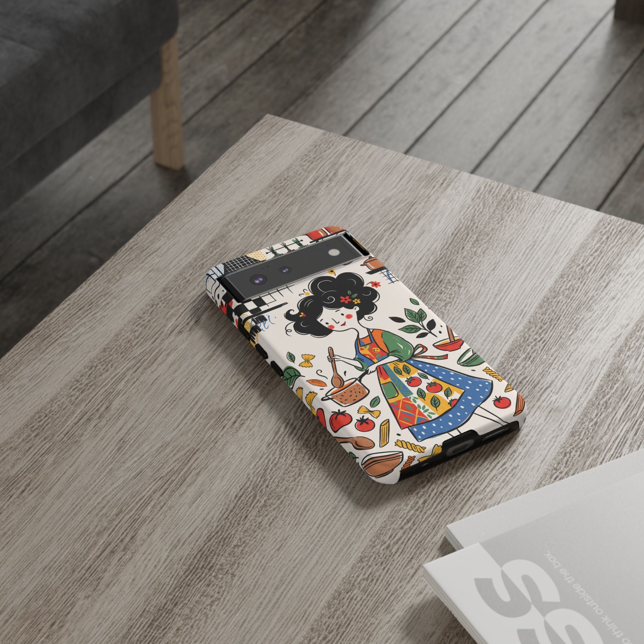 Whimsical Chef Kitchen Illustration Google Pixel Phone Case