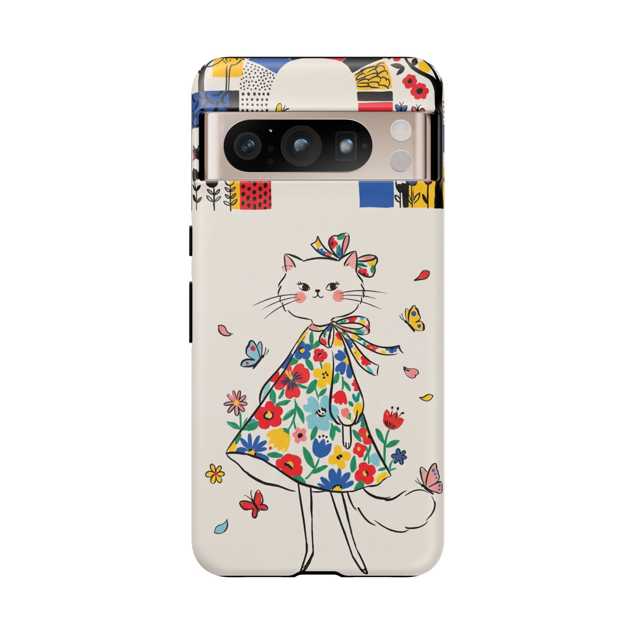 Floral Kitty Google Pixel Phone Case | Cute Cat