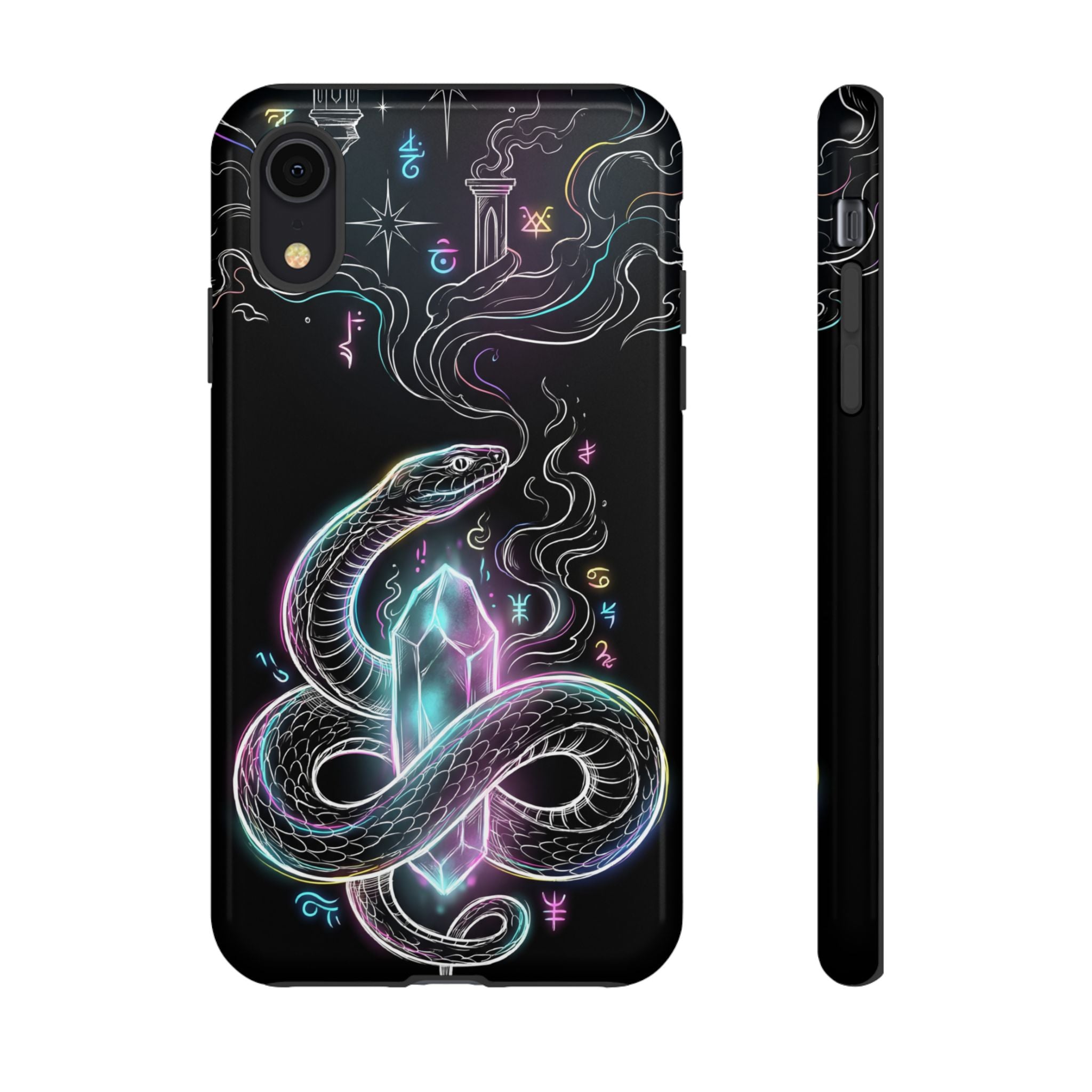 Neon Occult  Mystic Snake Crystal iPhone Case
