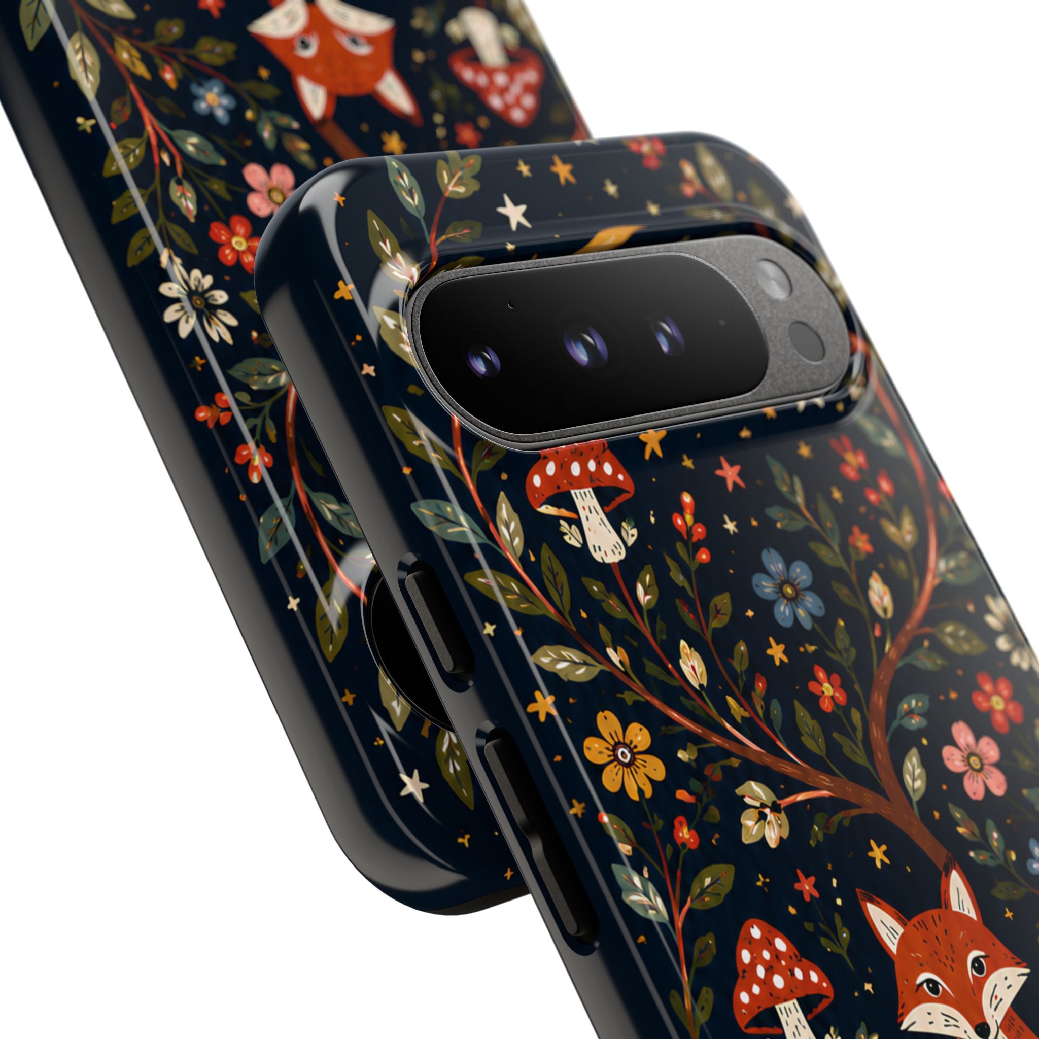 Fox Moon Google Pixel Phone Case | Whimsical Floral Night Woodland Protective Case