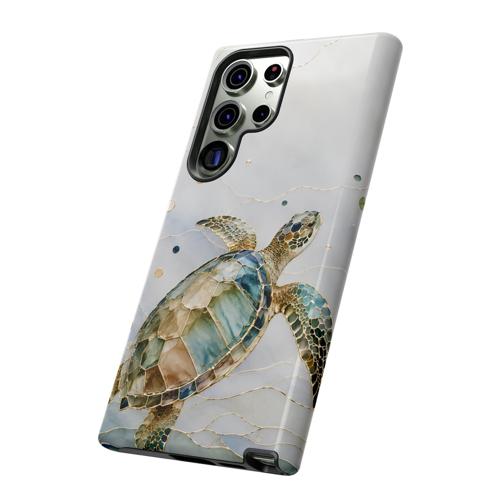 Sea Turtle Samsung Galaxy Phone Case | Stained Glass Turtle Phone Case