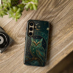 Moonlit Owl Samsung Galaxy Phone Case | Stained Glass Owl Phone Case