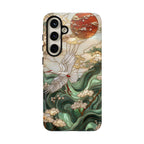 Cranes & Waves Protective Samsung Galaxy Case | Japanese-Inspired Art Phone Cover