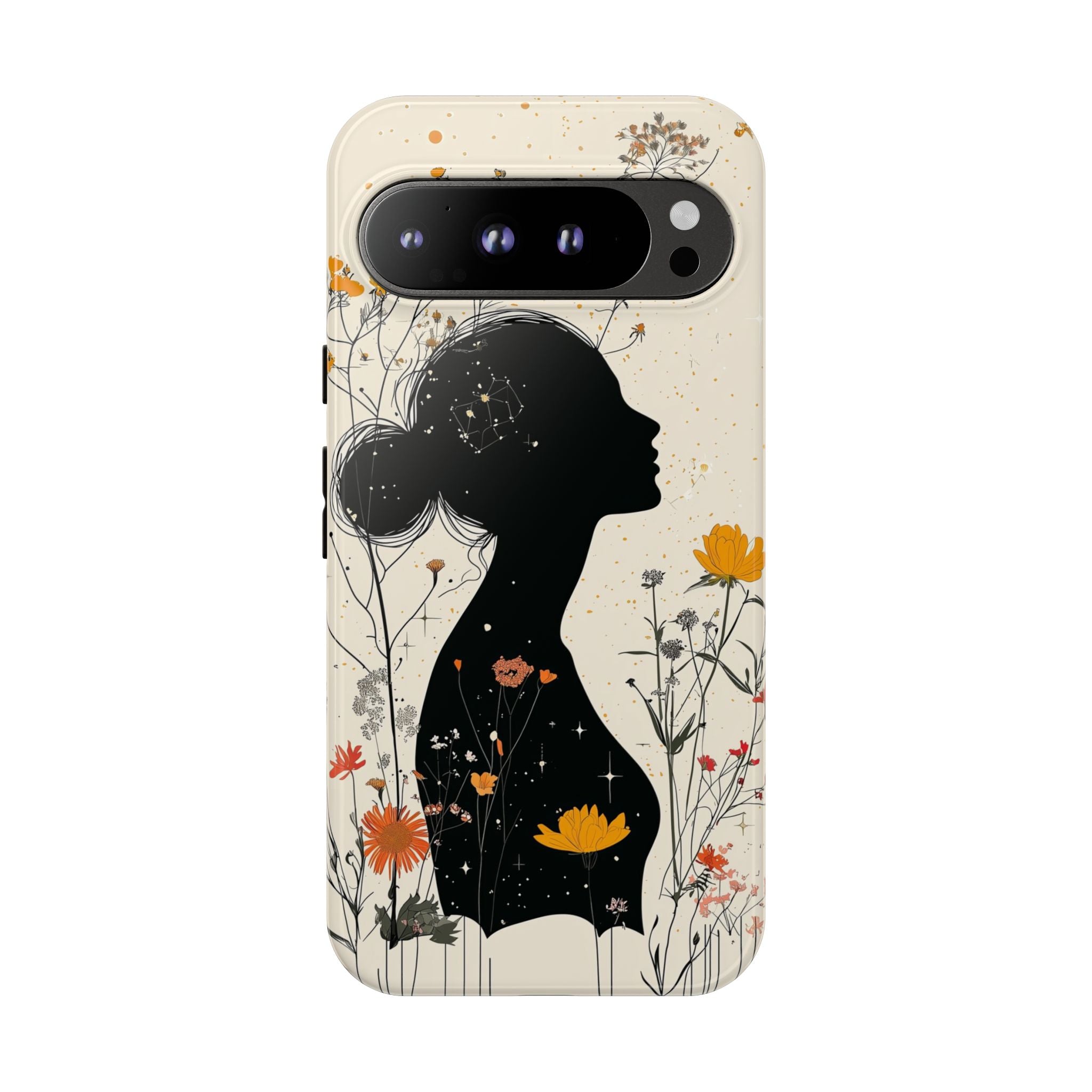Floral Silhouette Google Pixel Case | Botanical Woman