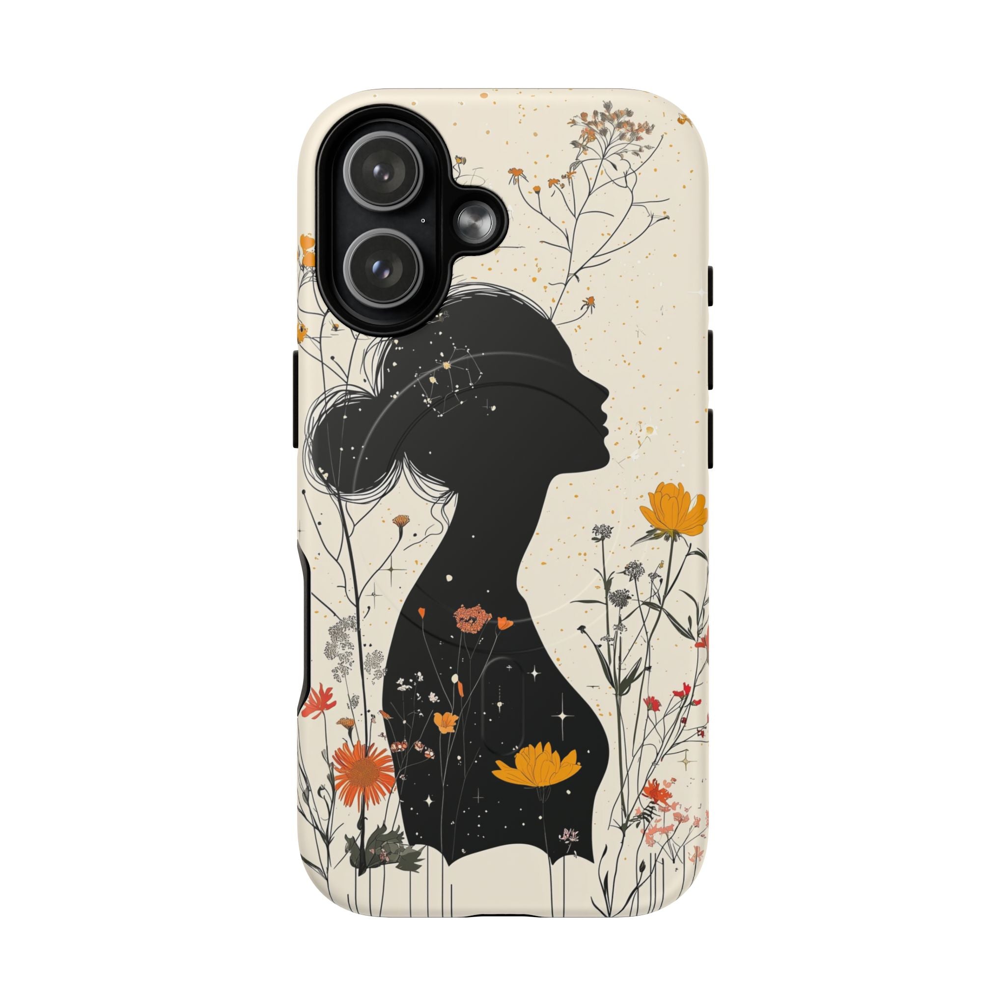 Custodia MagSafe per iPhone con silhouette floreale | Botanical Woman
