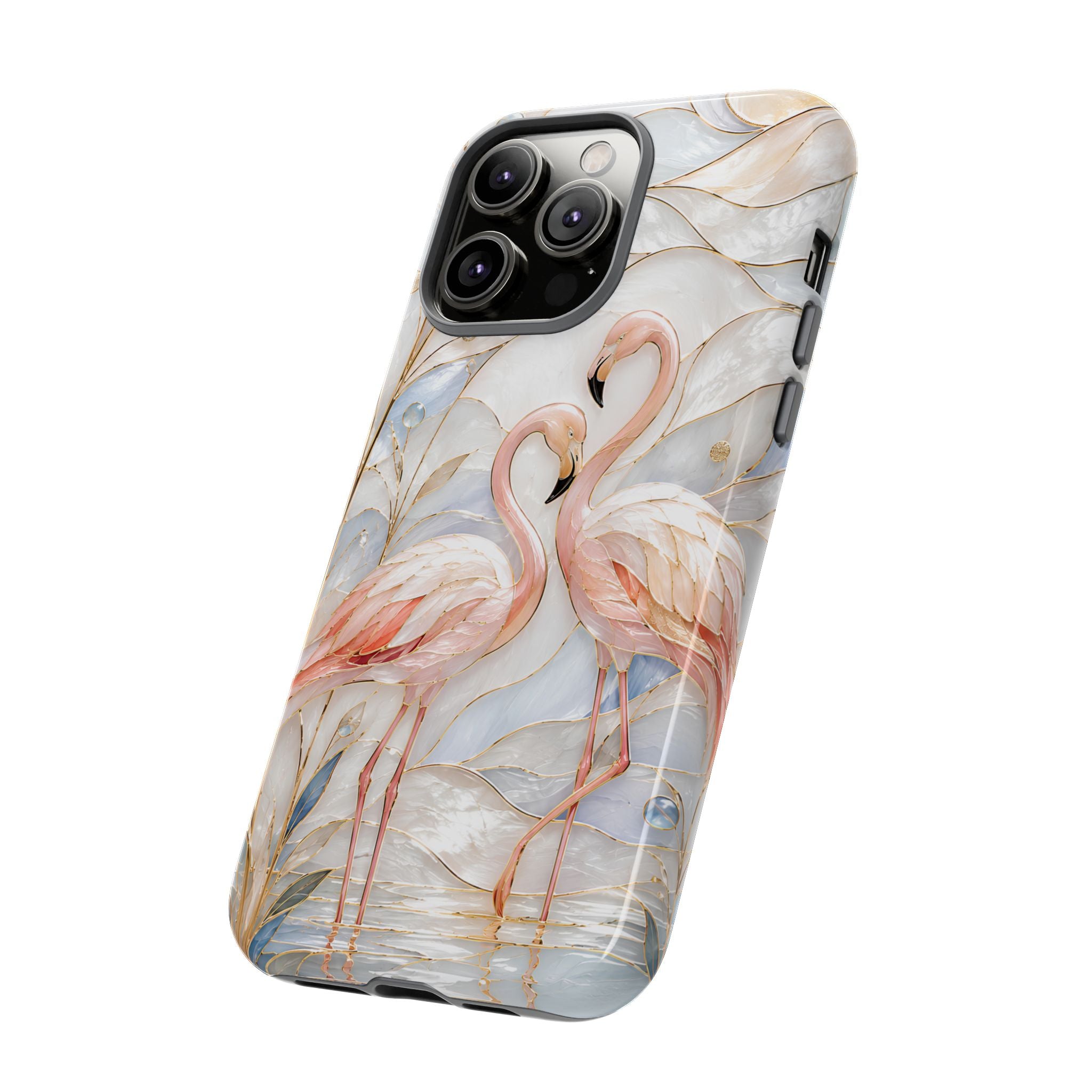 Flamingo iPhone Case | Stained Glass Bird Art