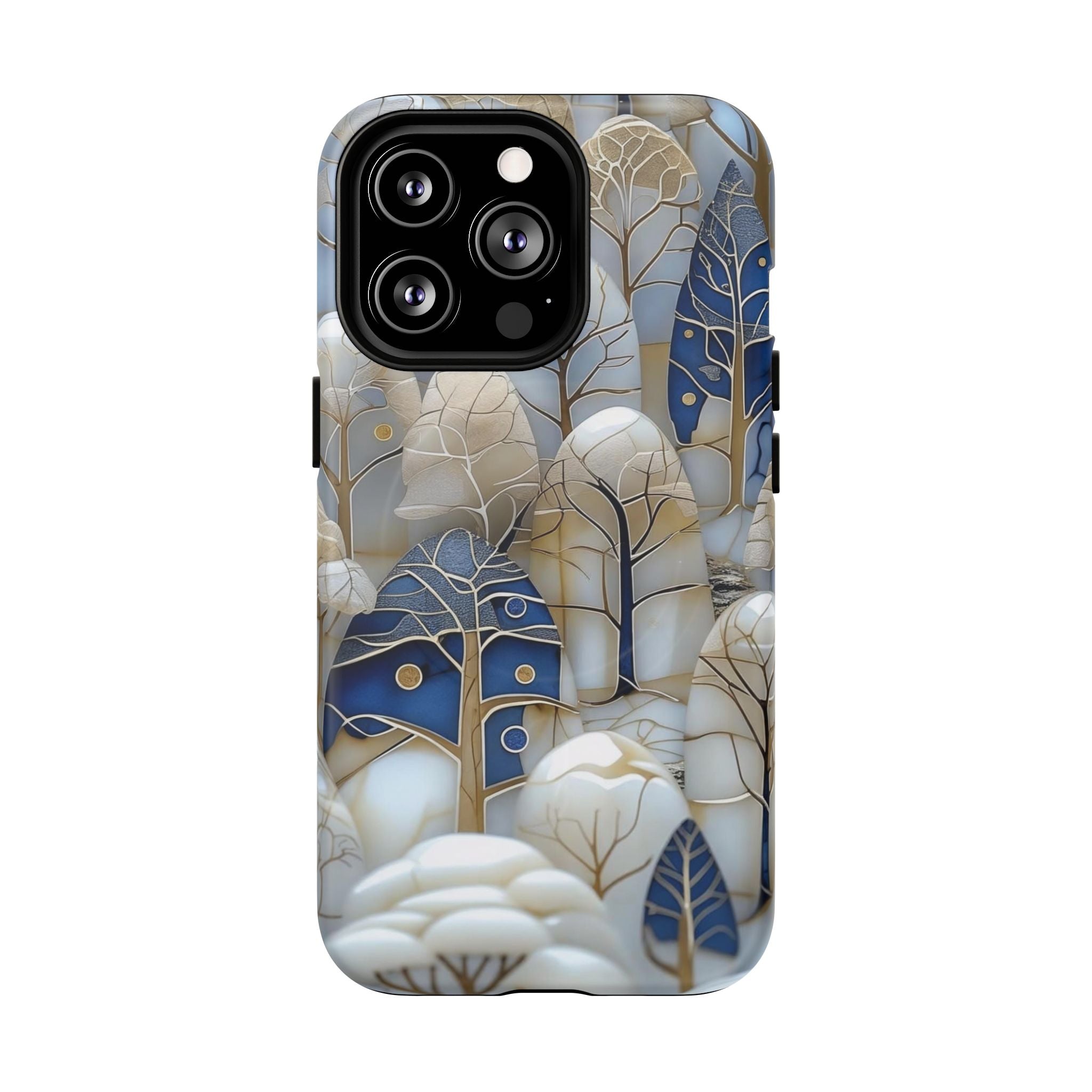 Blue Gold Forest Art MagSafe Case