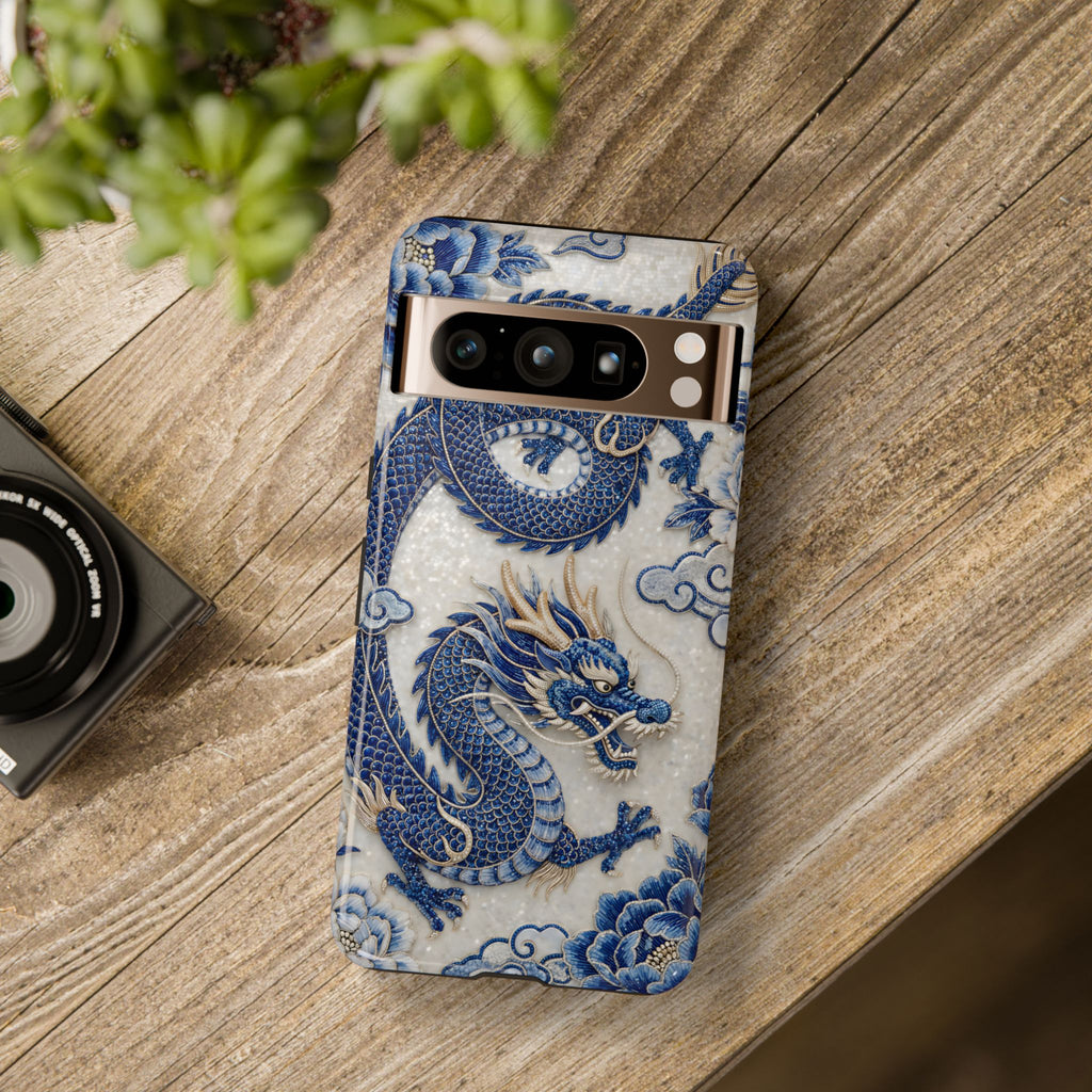 Asian Zodiac Dragon Google Pixel Phone Case V2 | Blue & White Porcelain Luxury Protective Case | Year of the Dragon Gift