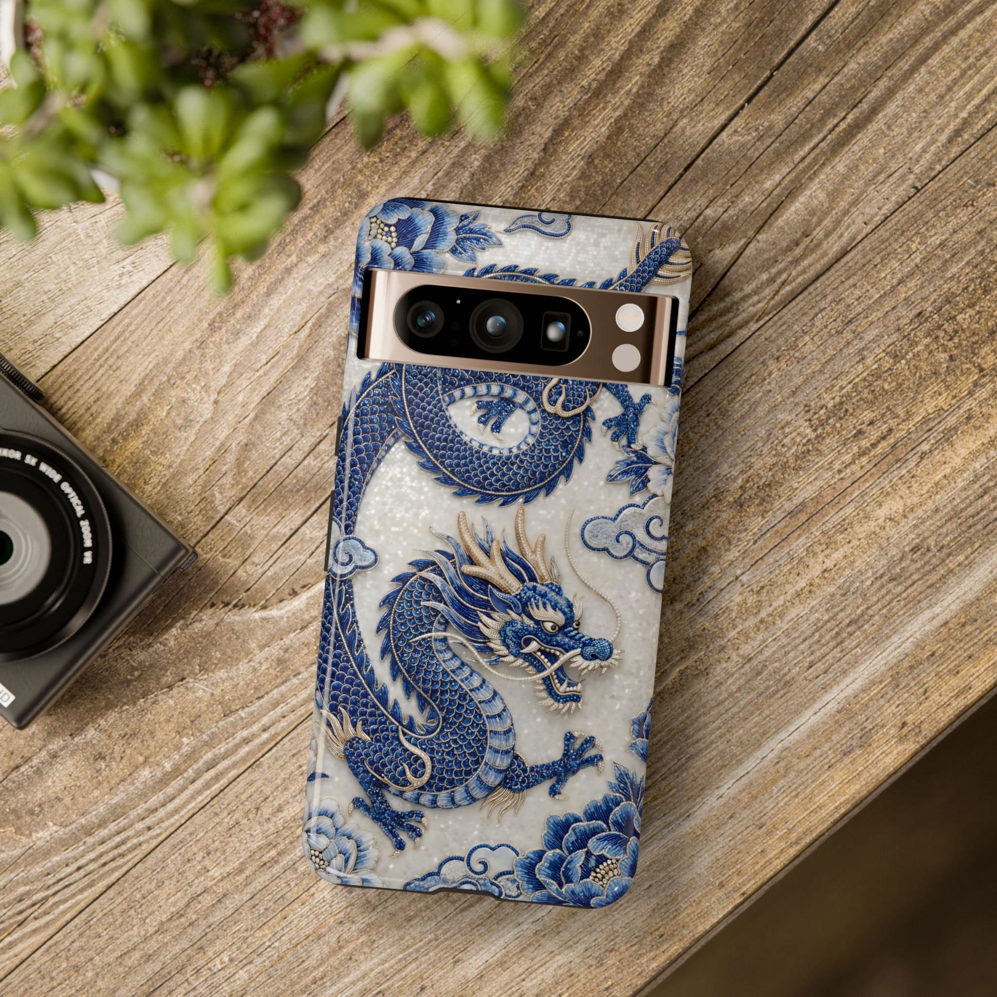 Asian Zodiac Dragon Google Pixel Phone Case V2 | Blue & White Porcelain Luxury Protective Case | Year of the Dragon Gift
