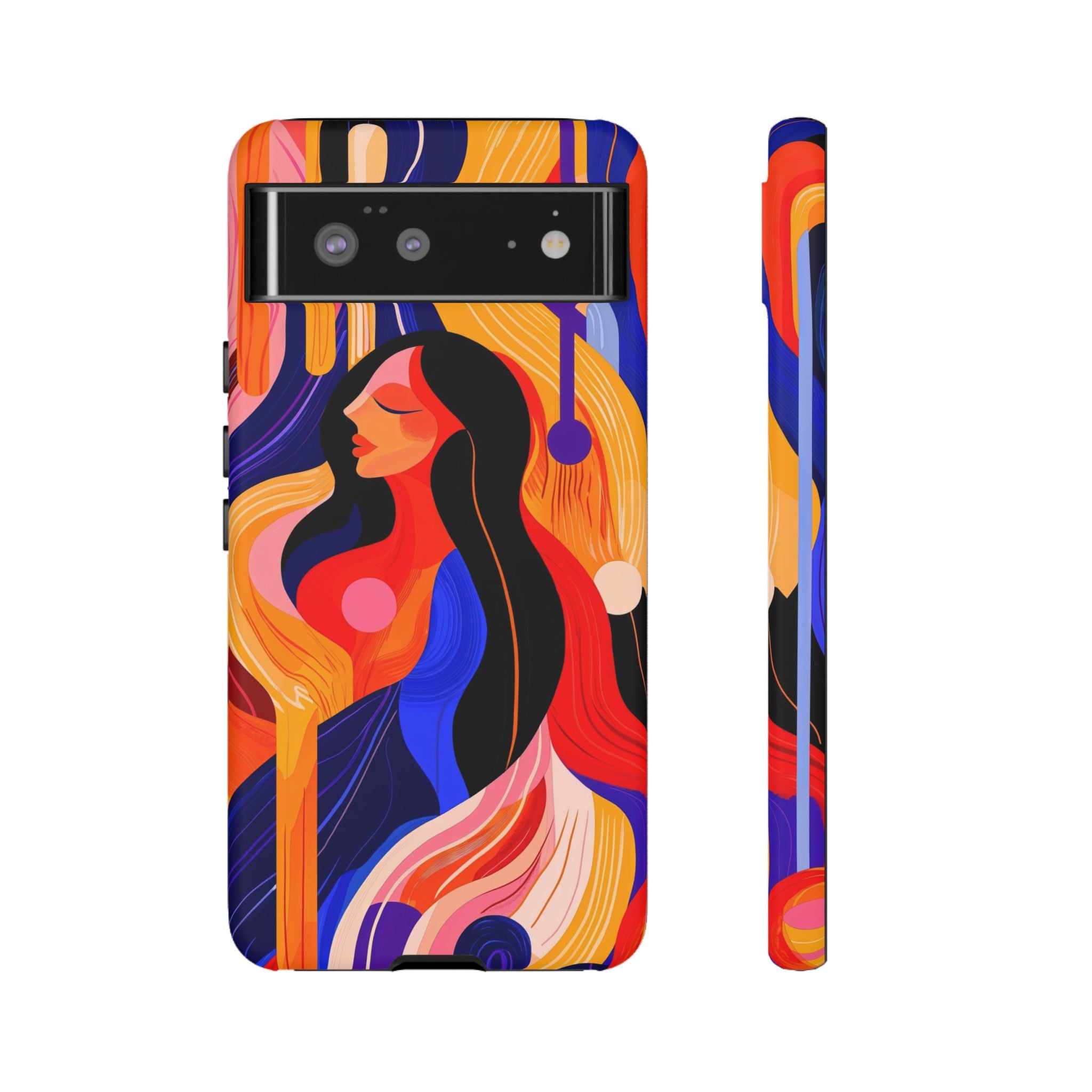 Abstract Colourful Woman Google Pixel Tough Case | Vibrant Artistic