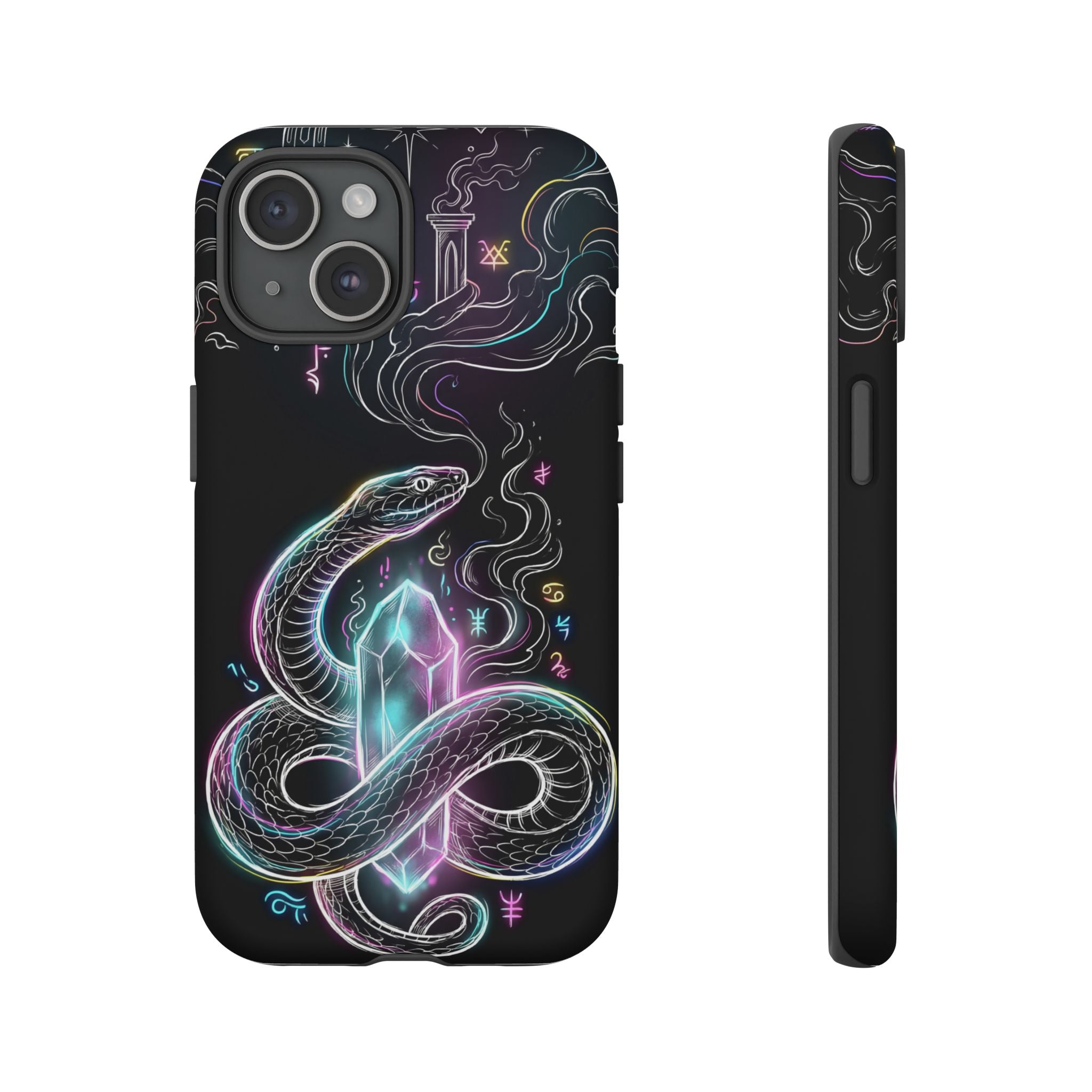 Neon Occult  Mystic Snake Crystal iPhone Case