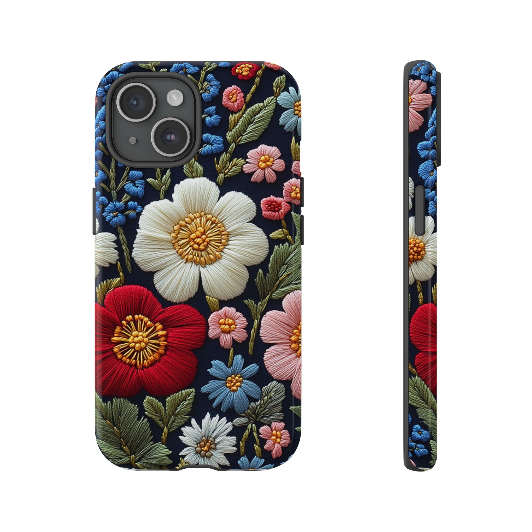 Floral Embroidered Garden iPhone Case