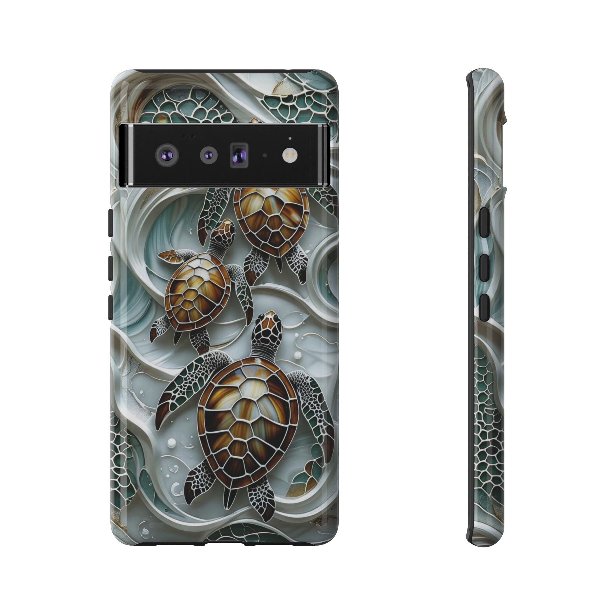 Sea Turtle Google Pixel Case — Ocean Waves Protective Phone Cover