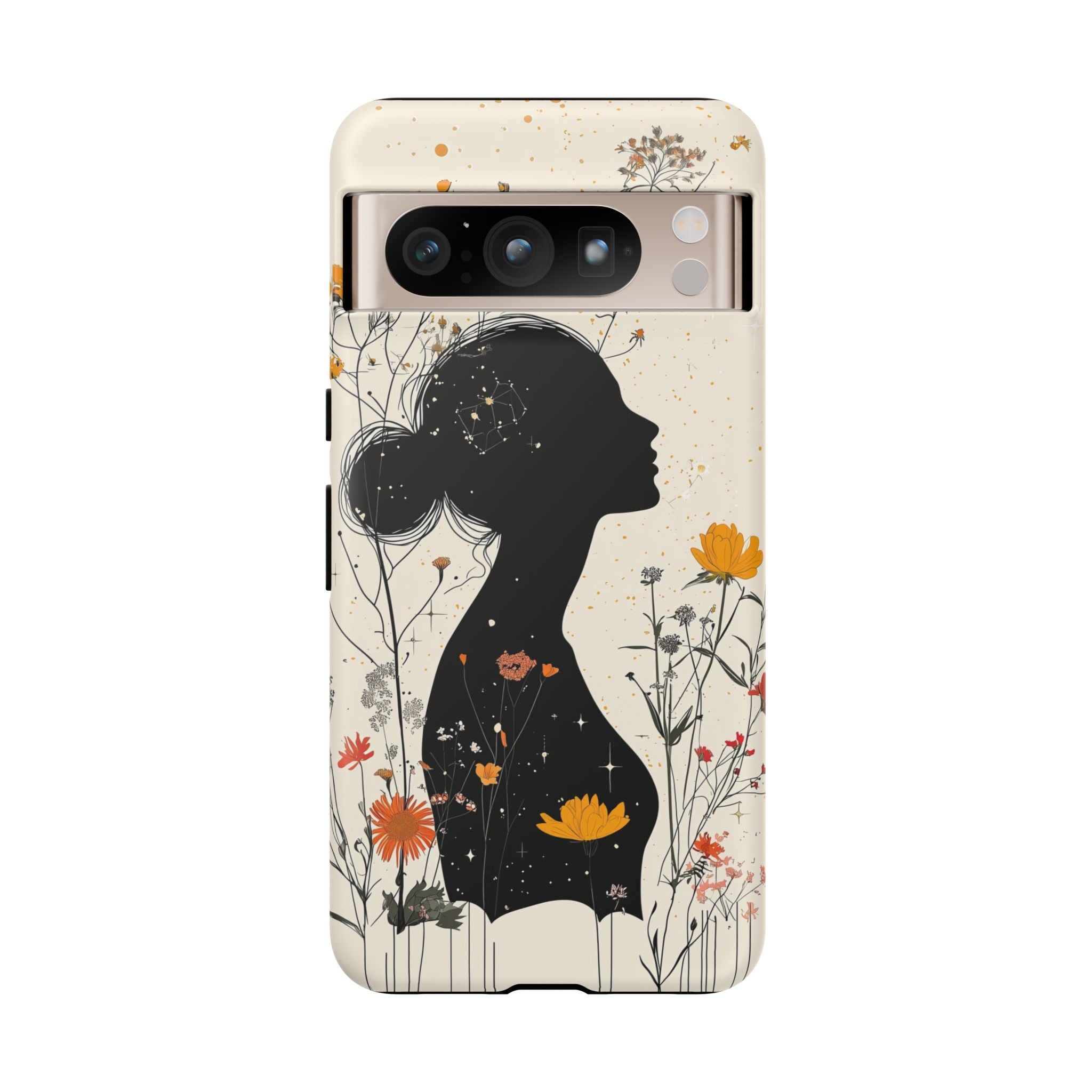 Floral Silhouette Google Pixel Case | Botanical Woman