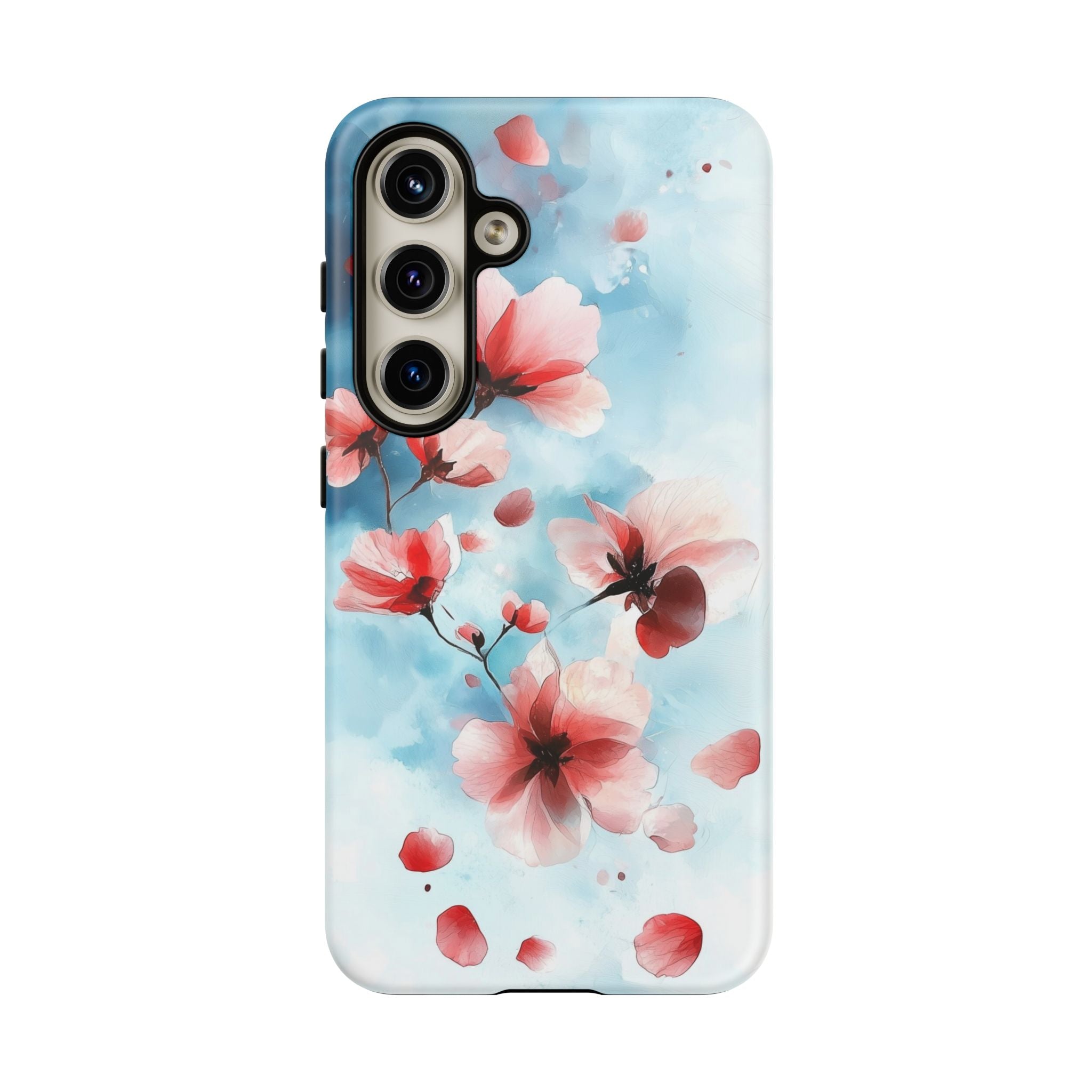 Floral Cherry Blossom Samsung Galaxy Case | Pastel Pink Blue