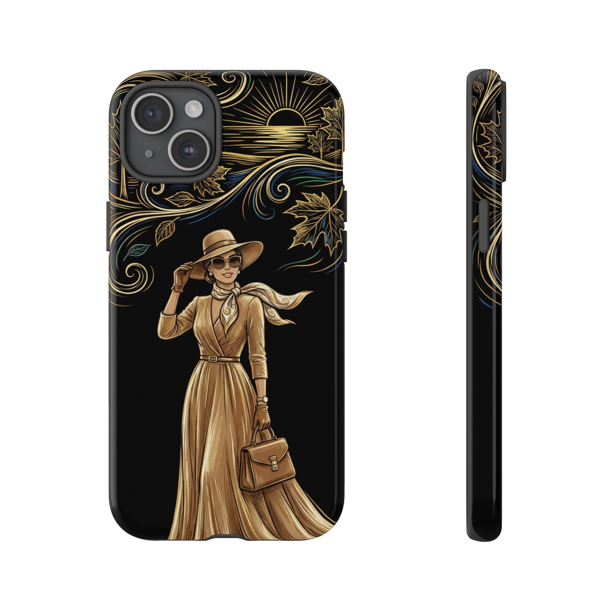 Vintage Autumn Lady iPhone Case