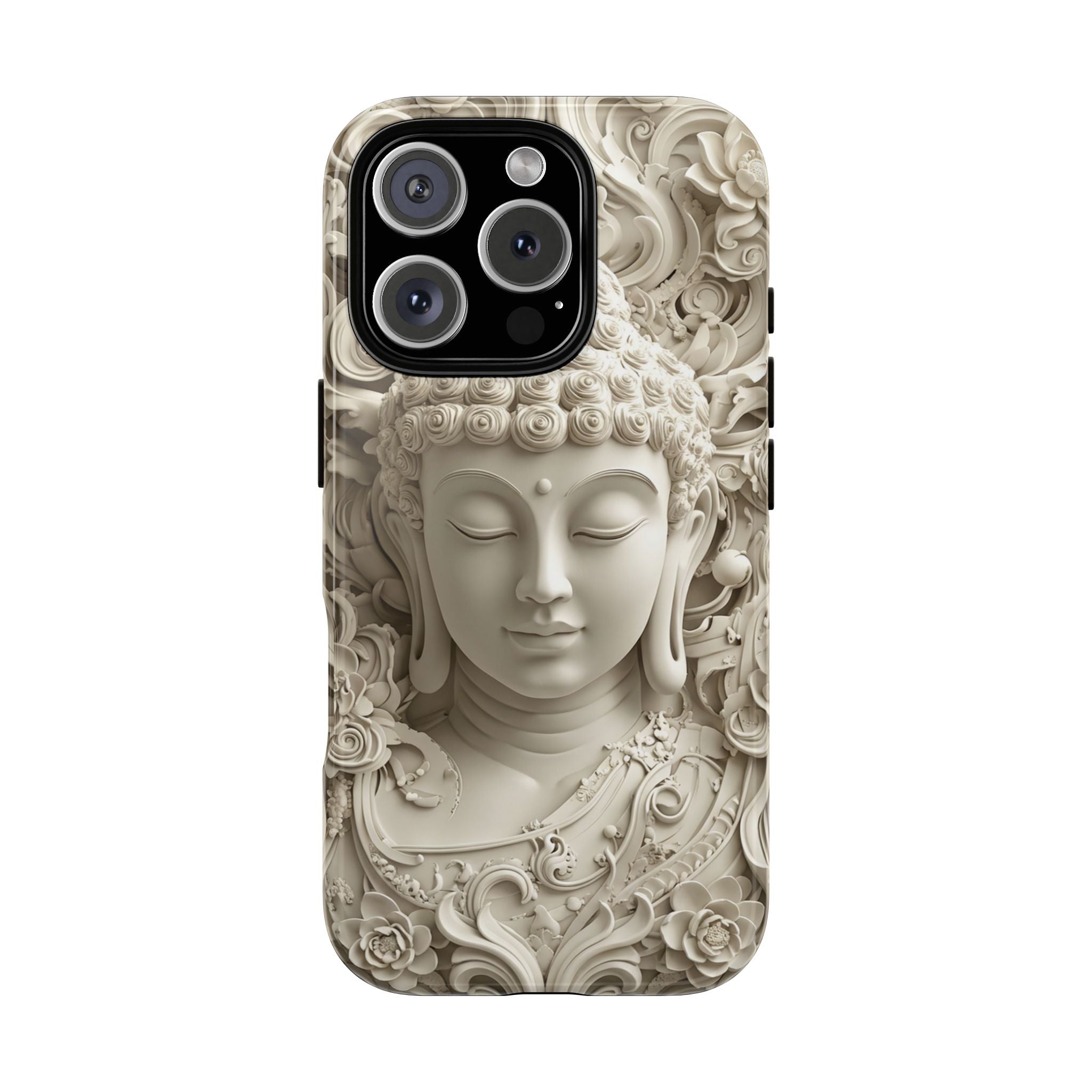 Buddha Relief iPhone Case — Serene Zen Protective Phone Cover