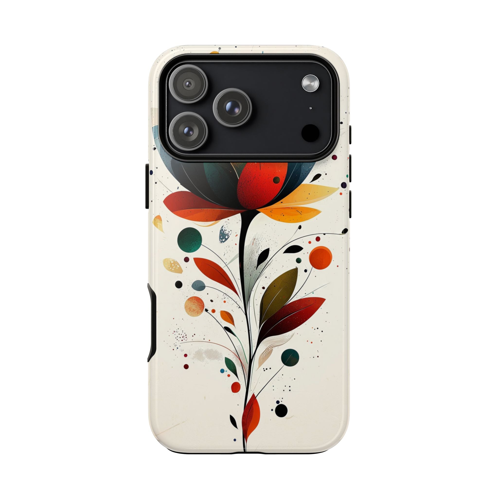 Floral Abstract Tough iPhone Case | Colourful Lotus Art Protective Cover