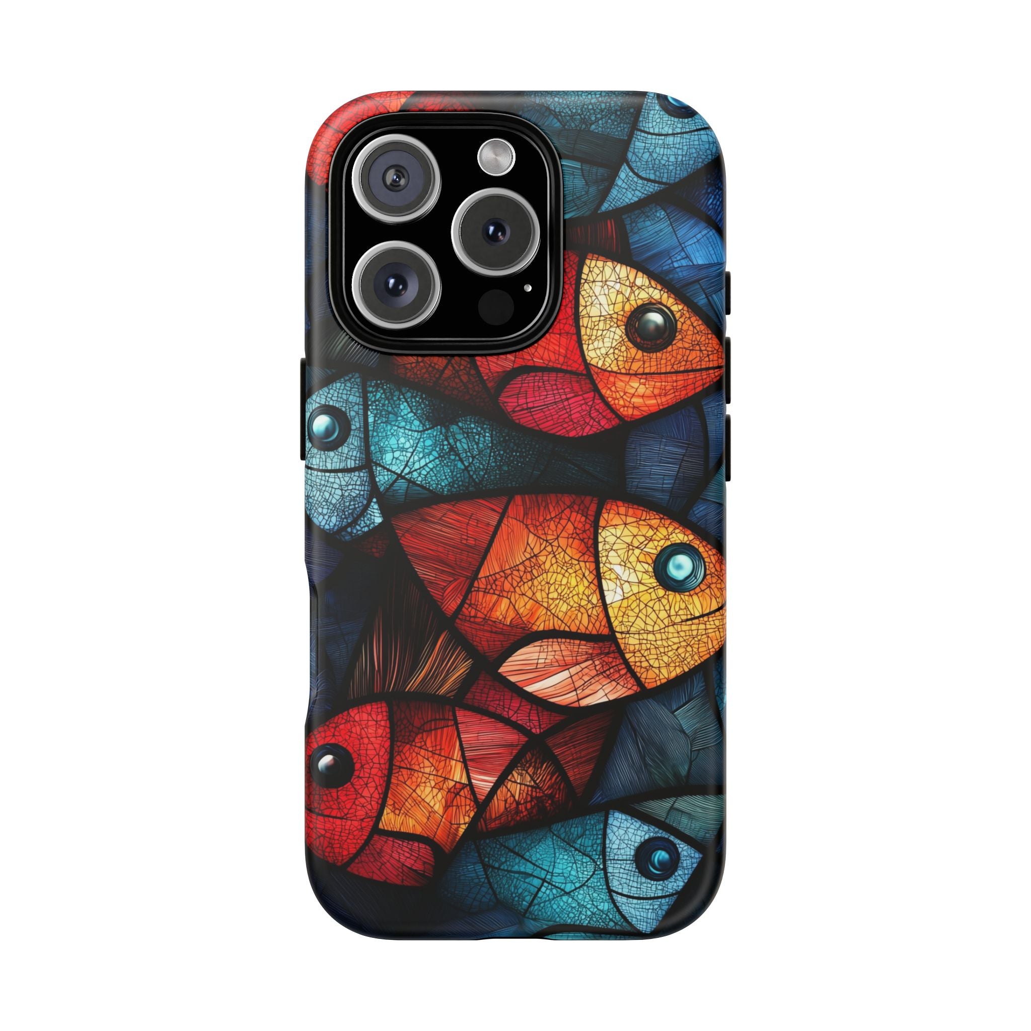 Fish Mosaic Tough iPhone Case — Colourful Artistic Fish Pattern