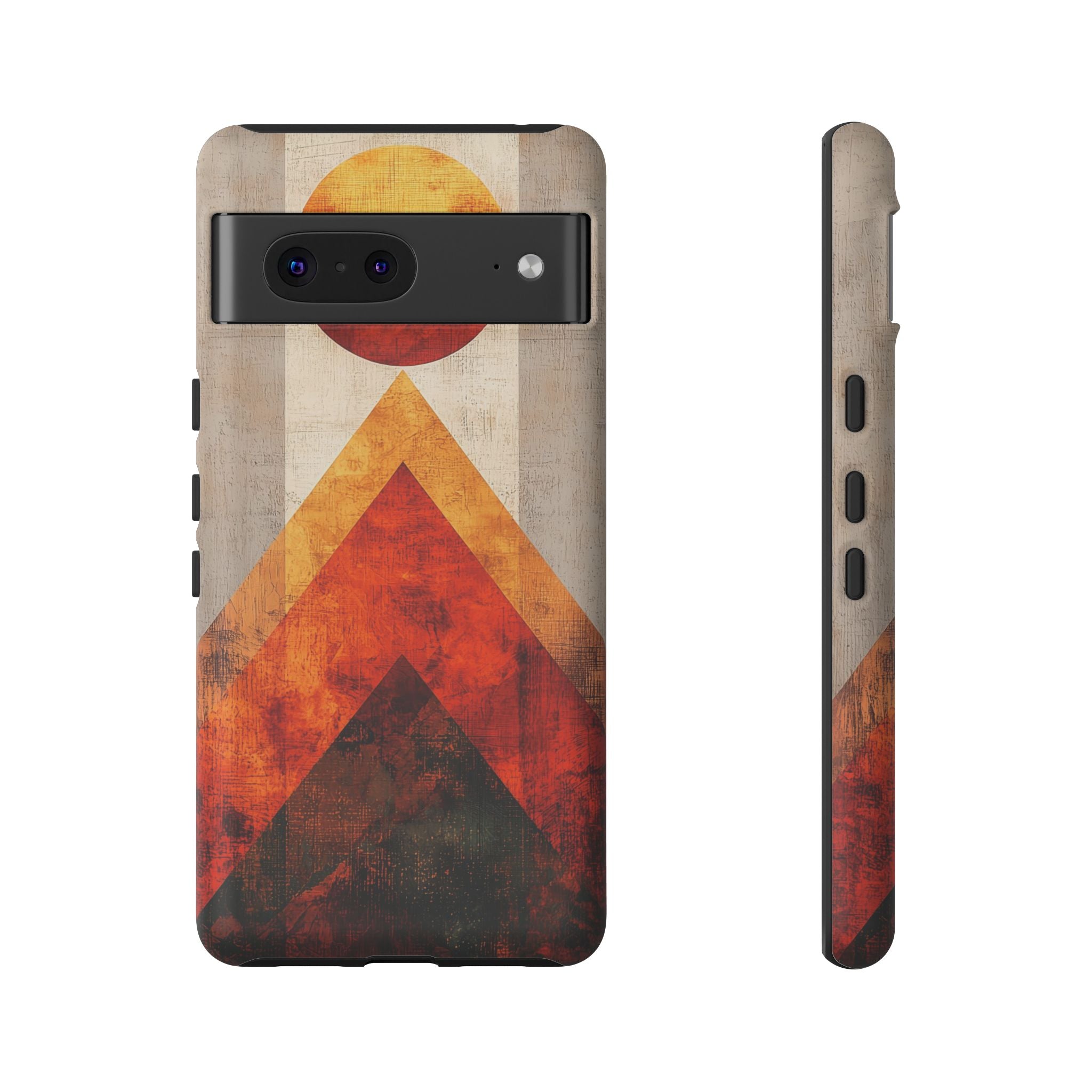 Retro Geometric Sunset Google Pixel Case
