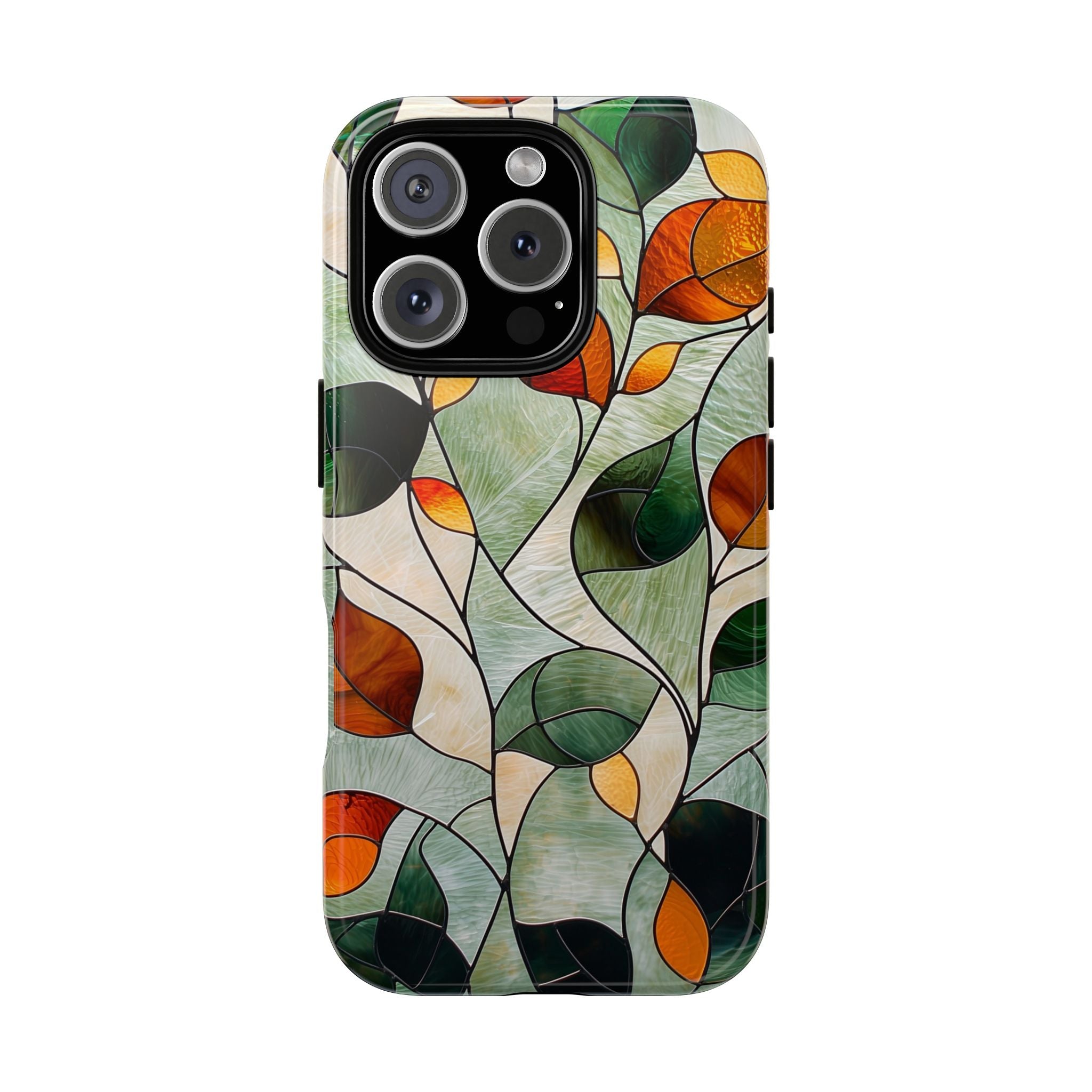 Autumn Stained Glass Leaf iPhone Case