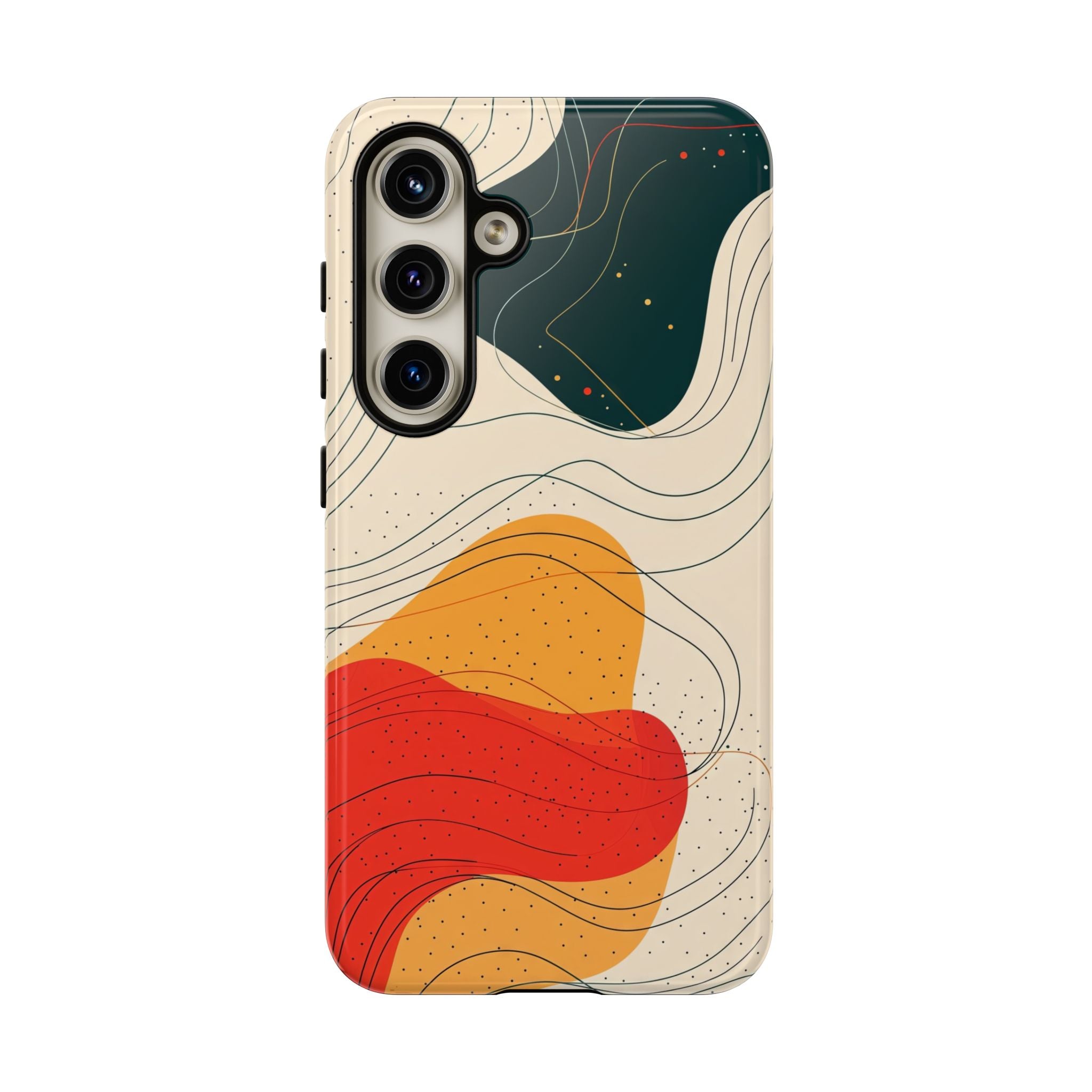 Abstract Retro Waves Samsung Galaxy Case | Colourful Modern Art