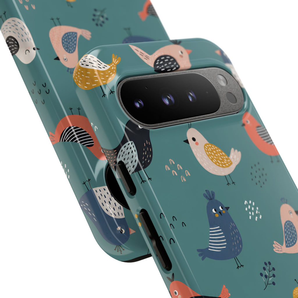 Colorful Bird Google Pixel Phone Case | Cute Bird Pattern Cover