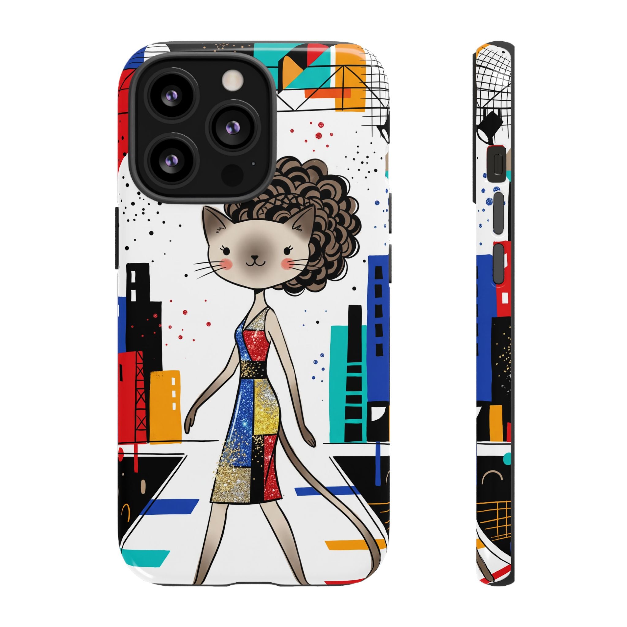 Catwalk City iPhone Case | Cute Fashion Cat