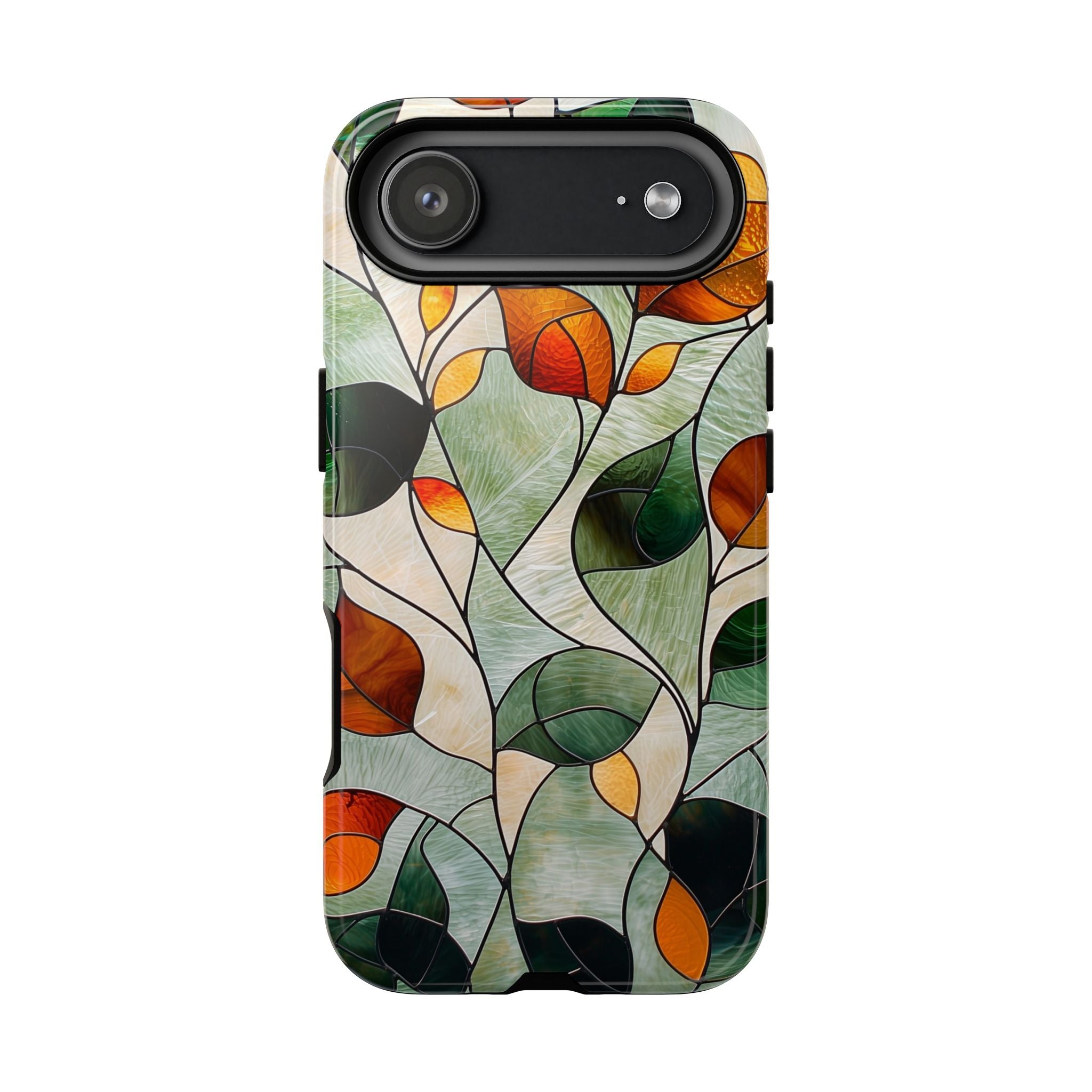 Autumn Stained Glass Leaf iPhone Case