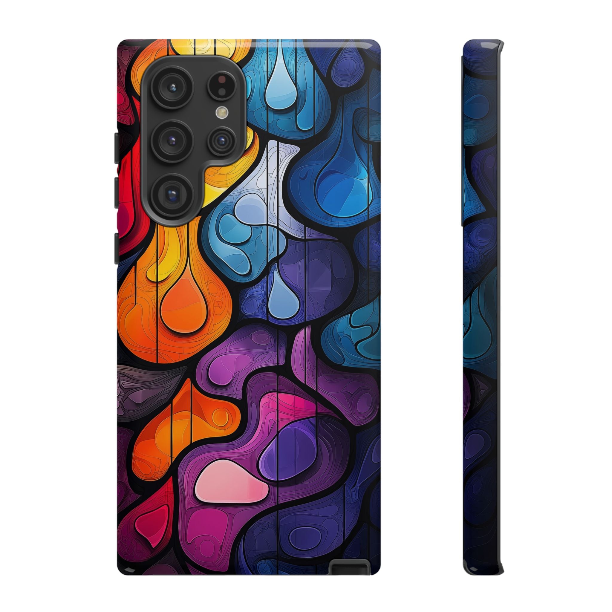Abstract Colourful Drop Samsung Galaxy Case — Vibrant Stained-Glass