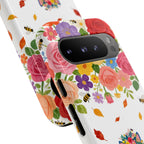 Floral Rainbow Cat Tough Google Pixel Phone Case — Colorful Pilates Cat Design