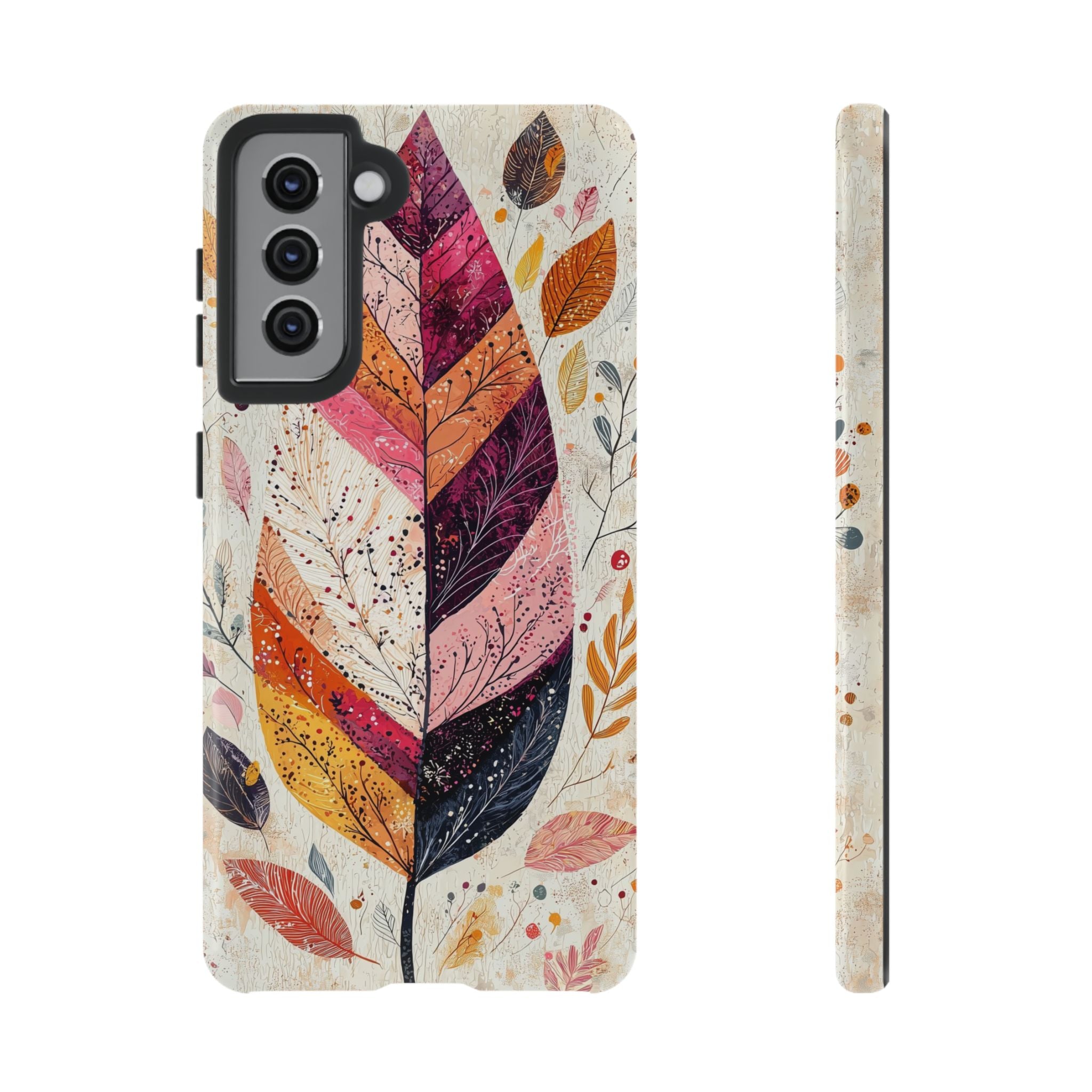 Autumn Leaf Tough Samsung Galaxy Case | Watercolour Feathered Fall Design