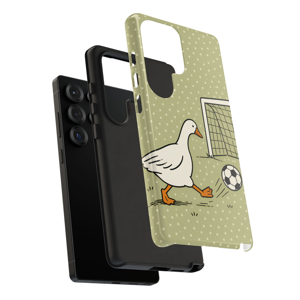 Funny Goose Soccer Samsung Galaxy Phone Case | Cute Sports Bird Cover
